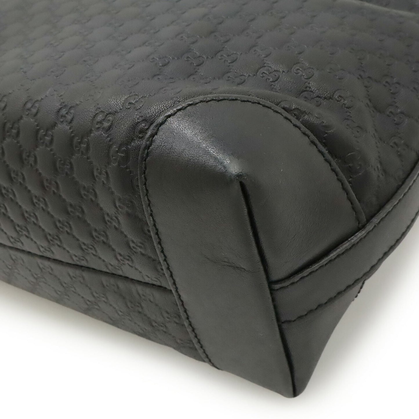 Gucci Black Leather Handbag Tote Bag