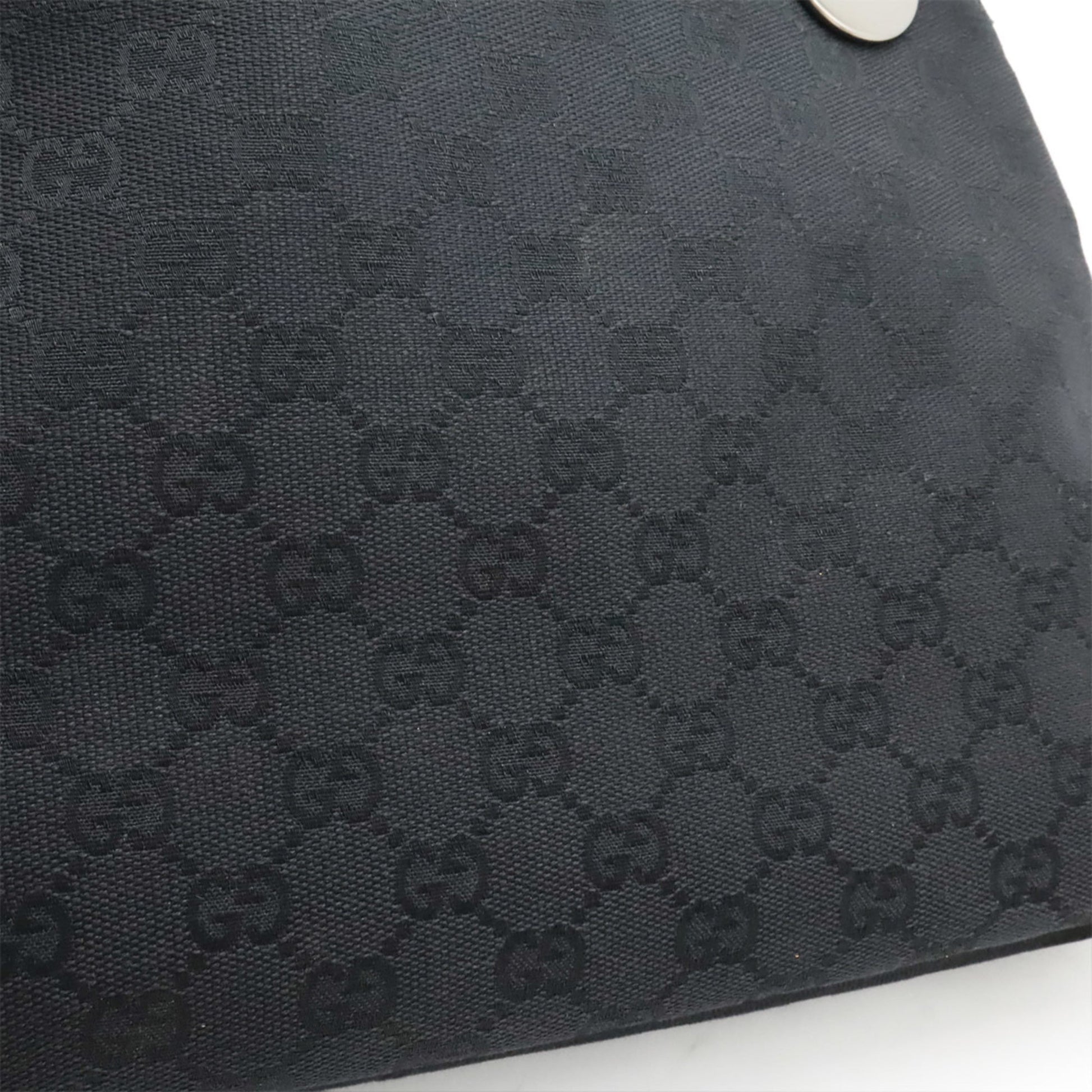 Gucci Black Gg Canvas Shoulder Bag Tote Bag