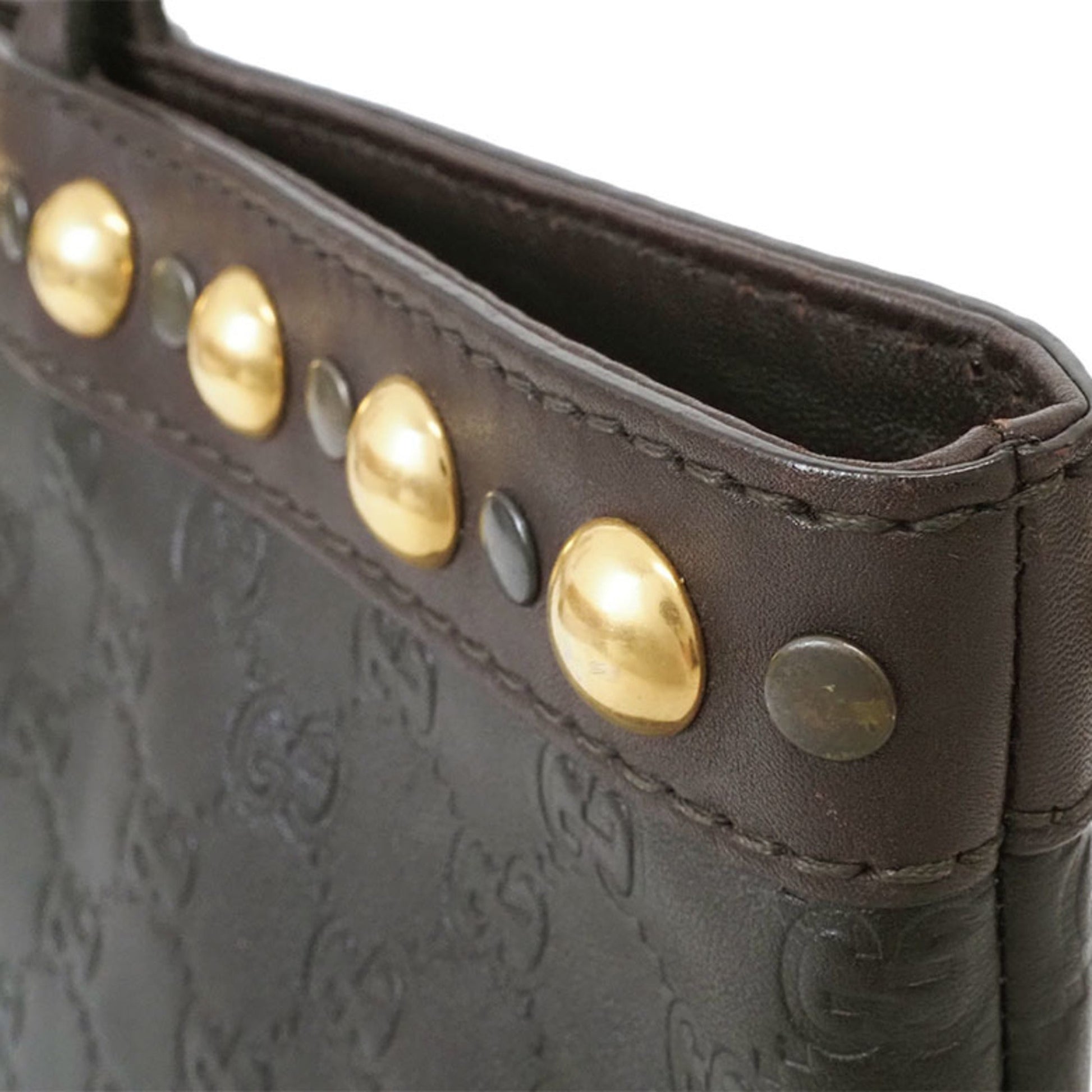 Gucci Guccissima Brown Leather Shoulder Bag Tote Bag