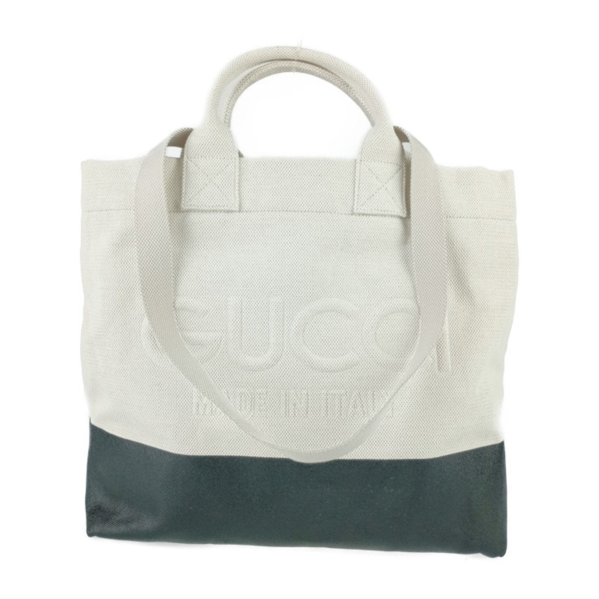 Gucci Black Ivory Canvas Handbag Shoulder Bag Tote Bag