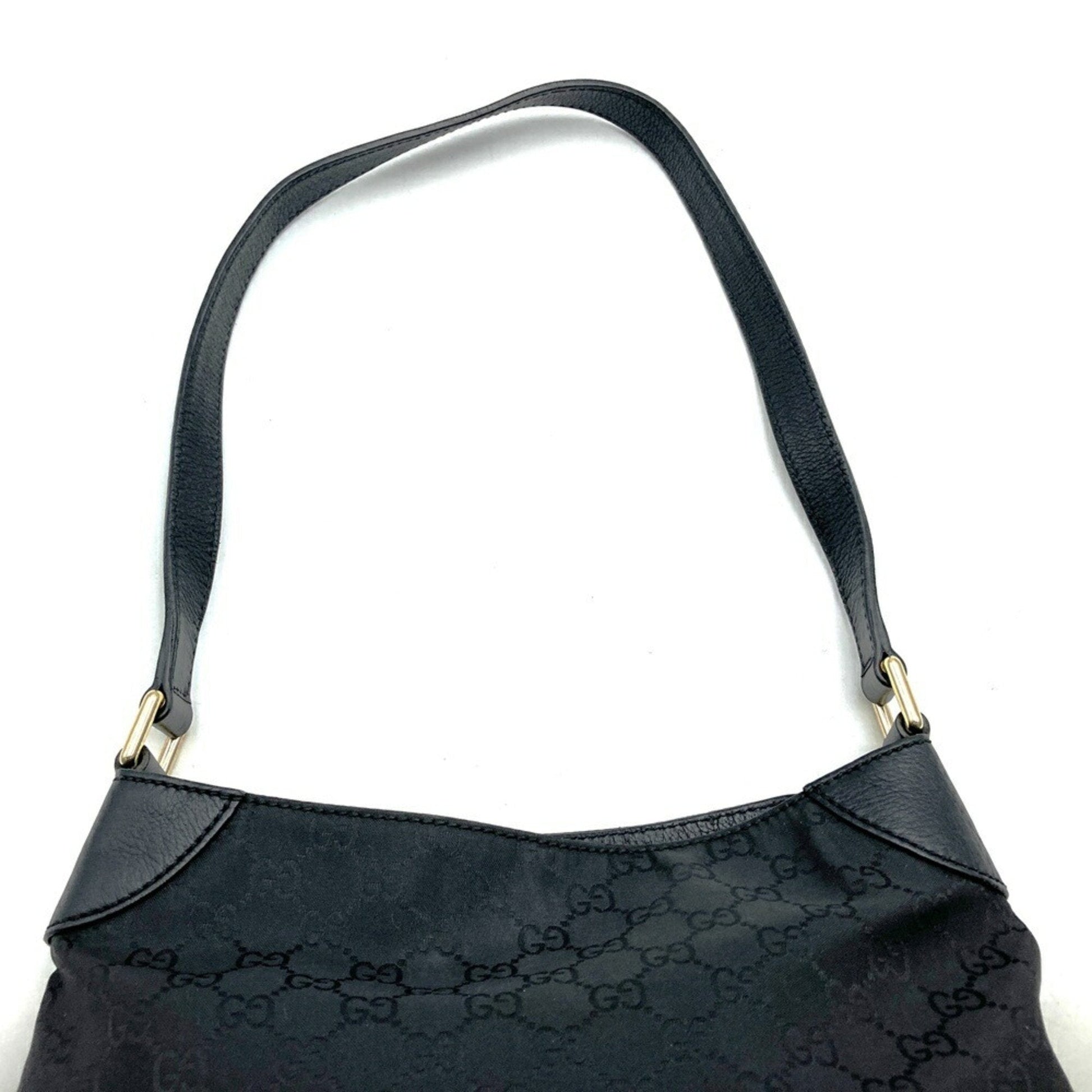 Gucci Black Nylon Leather Shoulder Bag