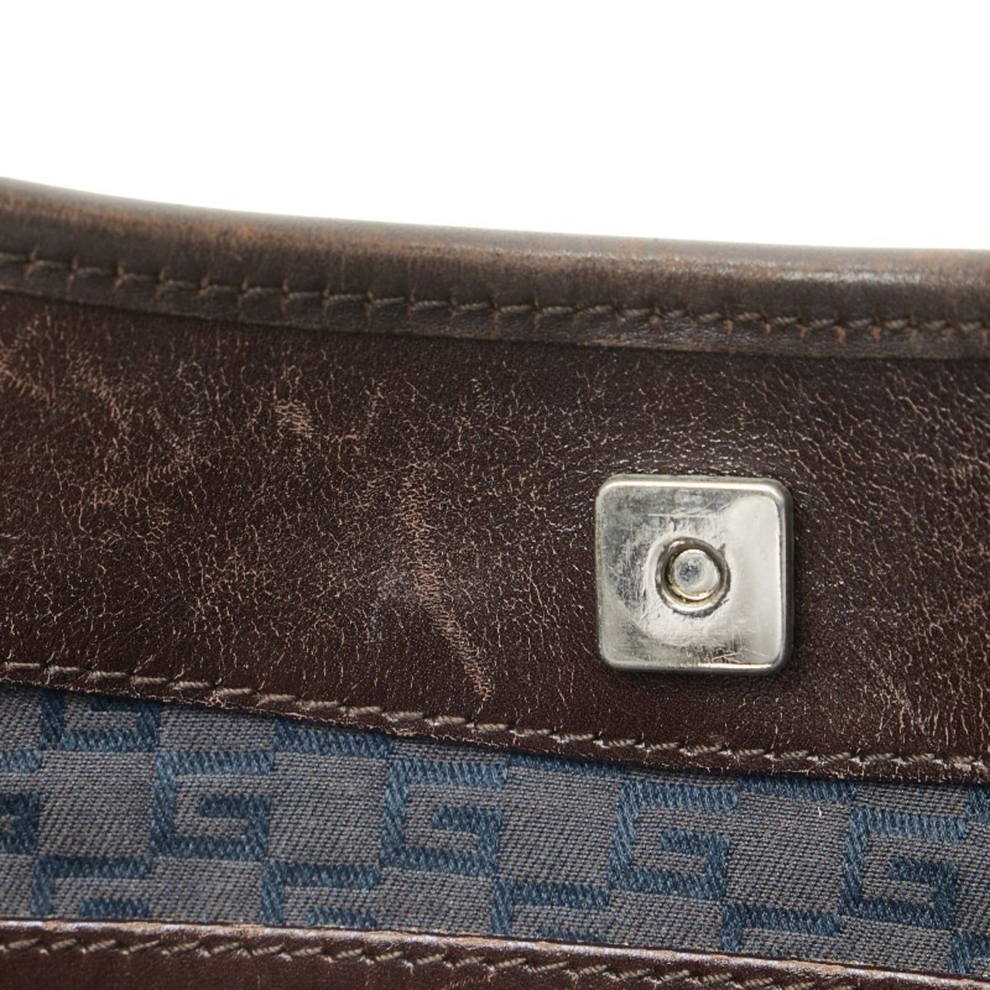 Gucci Beige Brown Canvas Leather Handbag