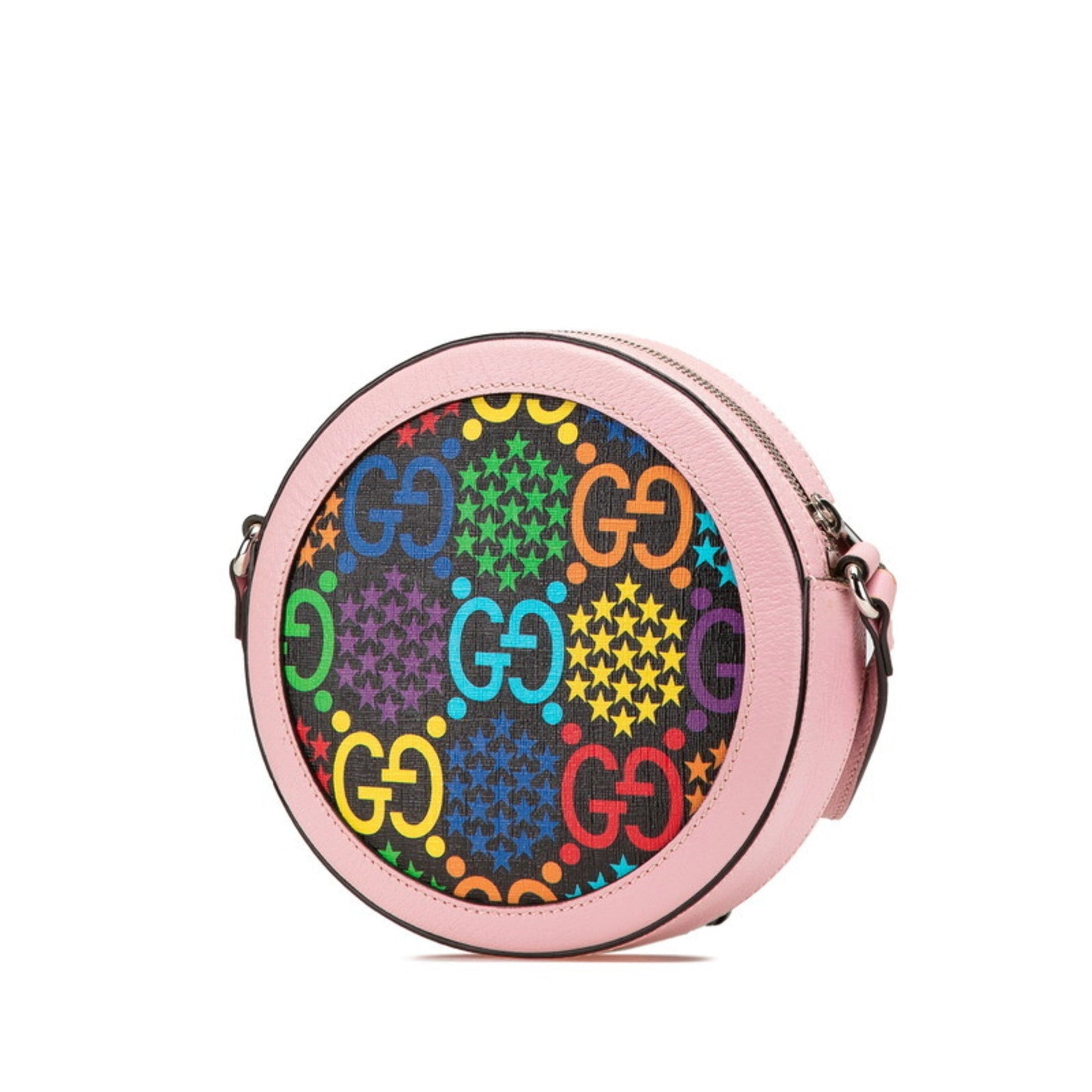 Gucci Multi-Color Pink Pvc Leather Shoulder Bag