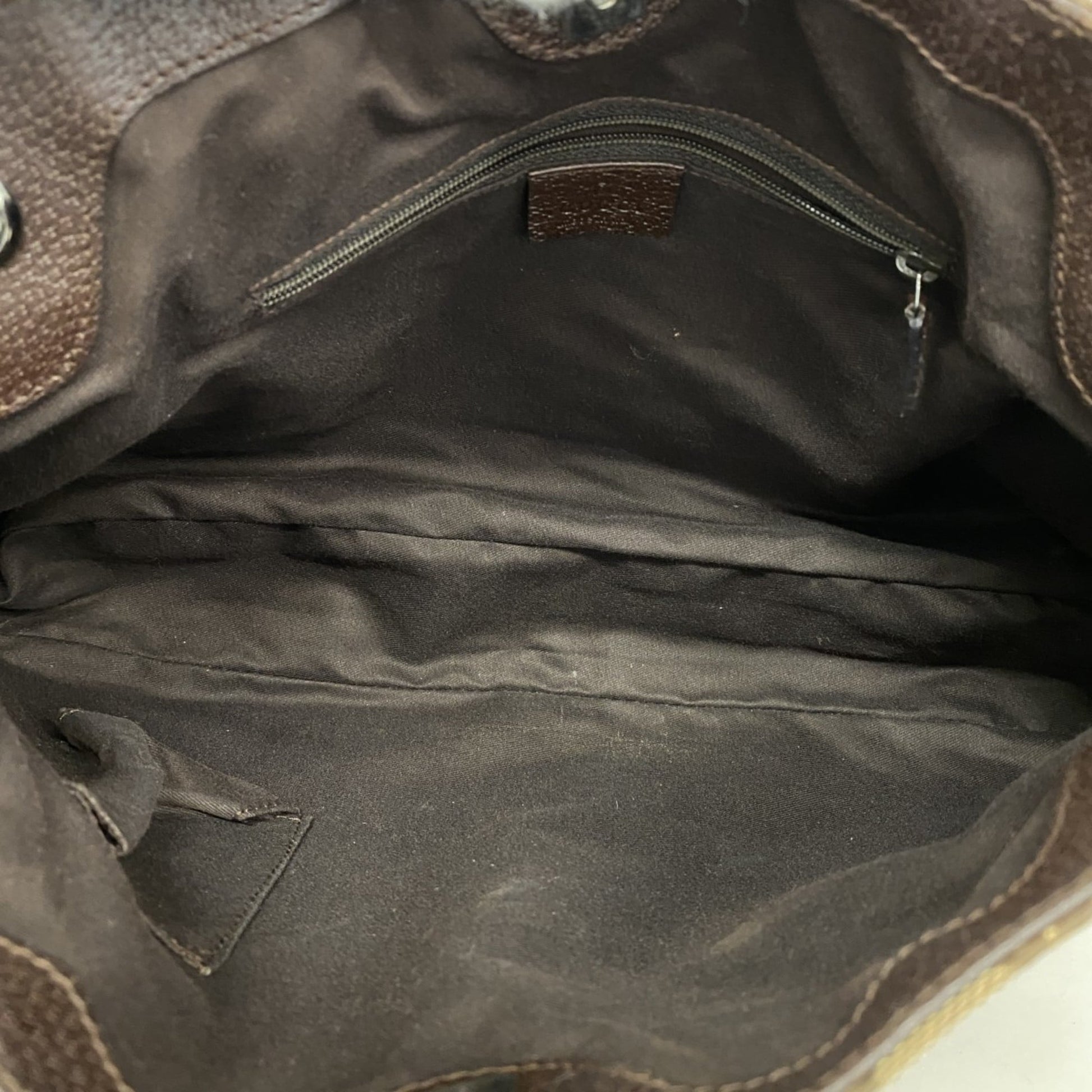 Gucci Brown Canvas Tote Bag