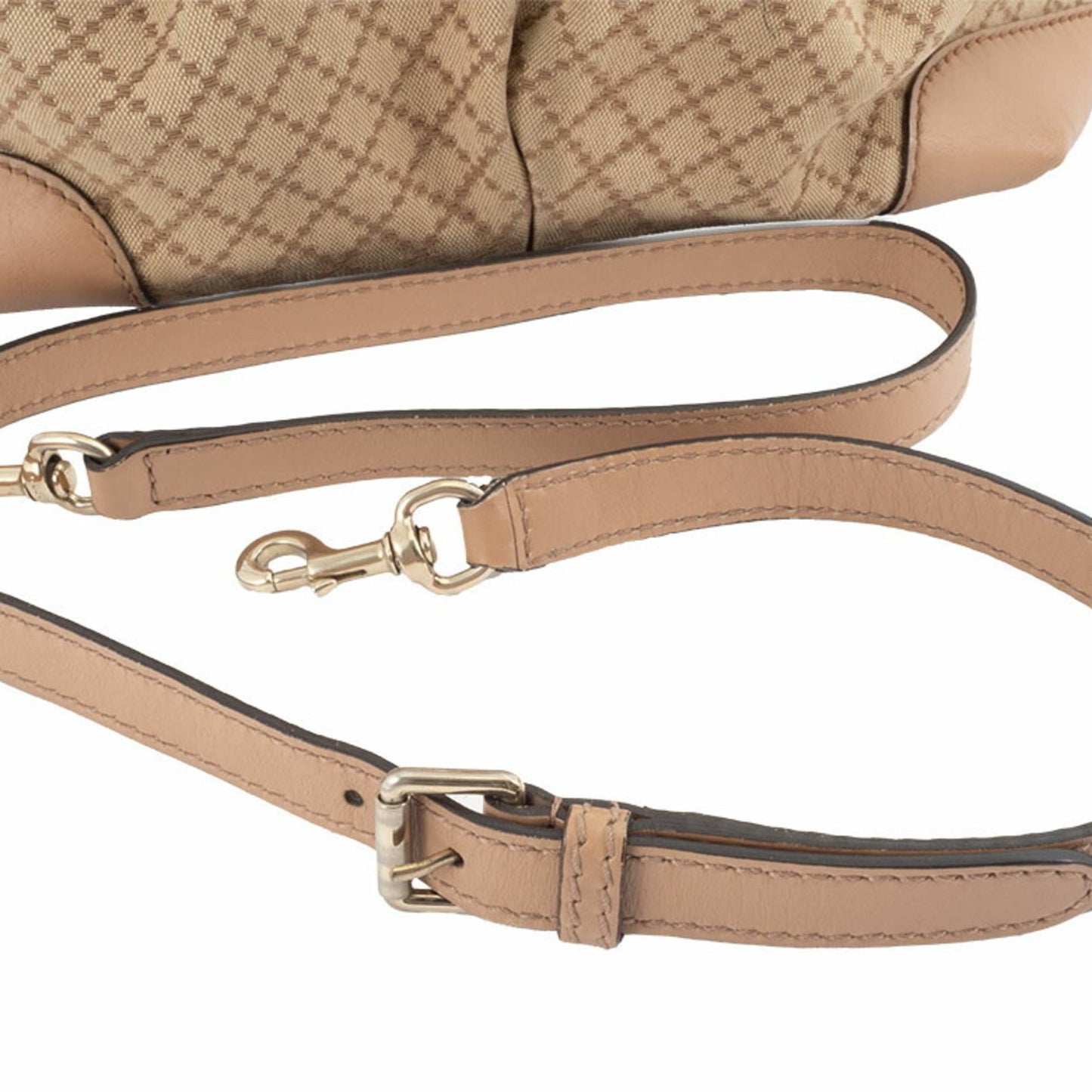 Gucci Diamante Beige Canvas Leather Handbag Shoulder Bag