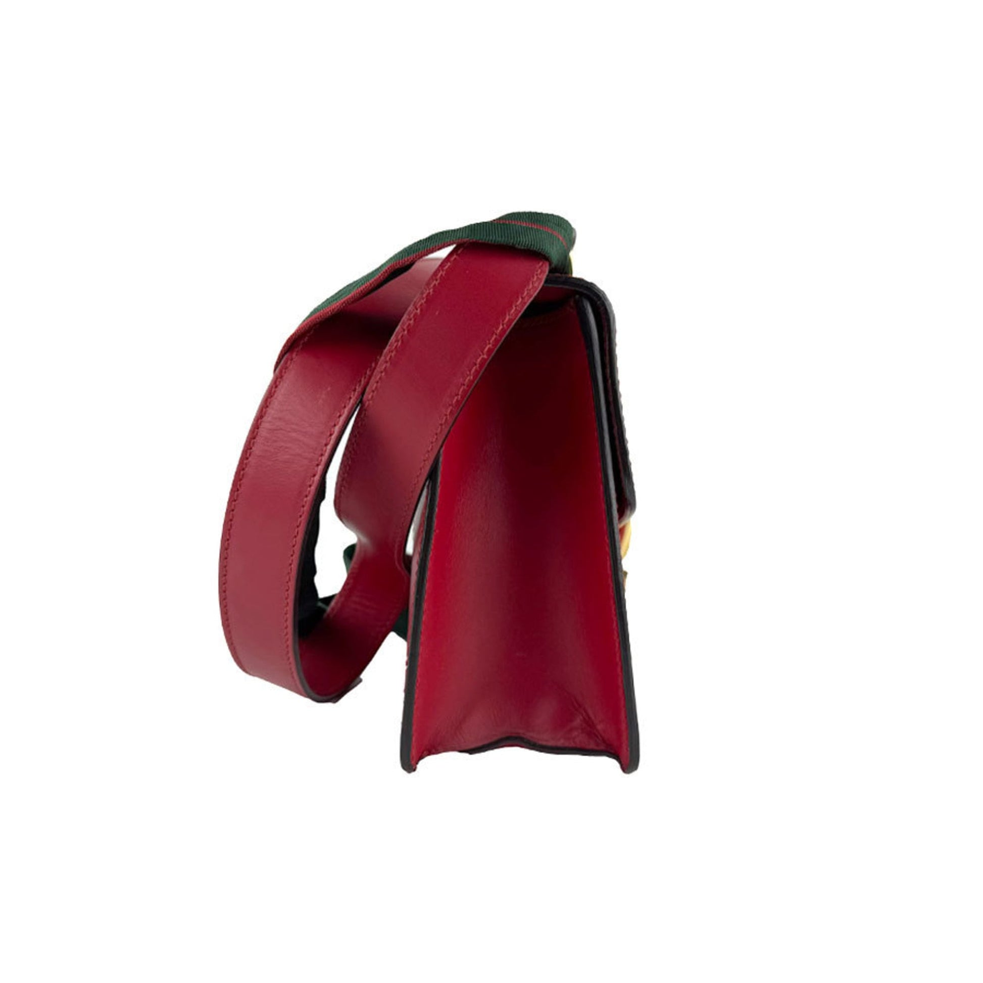 Gucci Red Color Leather Shoulder Bag