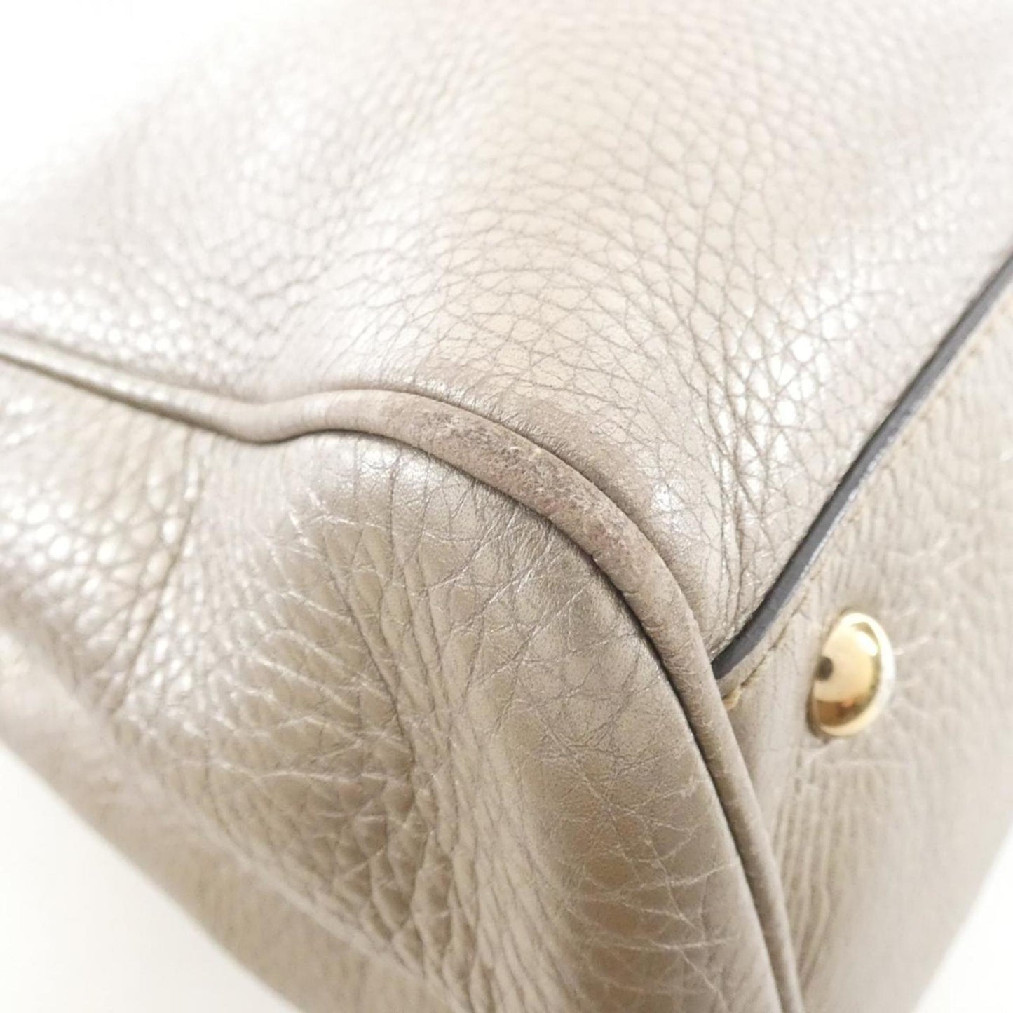 Gucci Champagne Leather Handbag