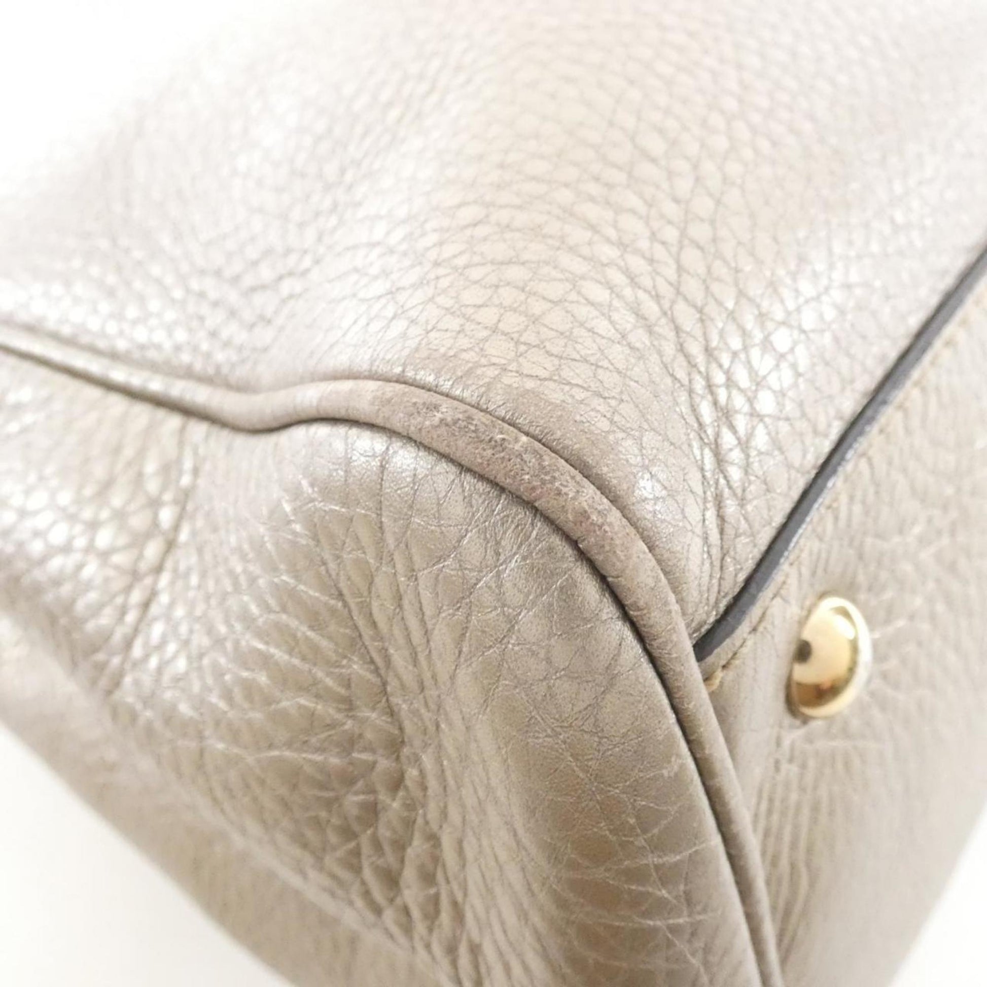 Gucci Champagne Leather Handbag