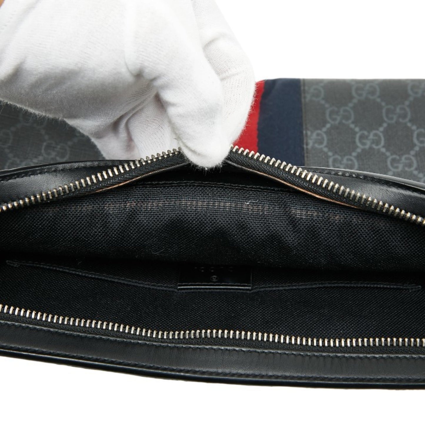 Gucci Black Multi-Color Pvc Leather Clutch Bag
