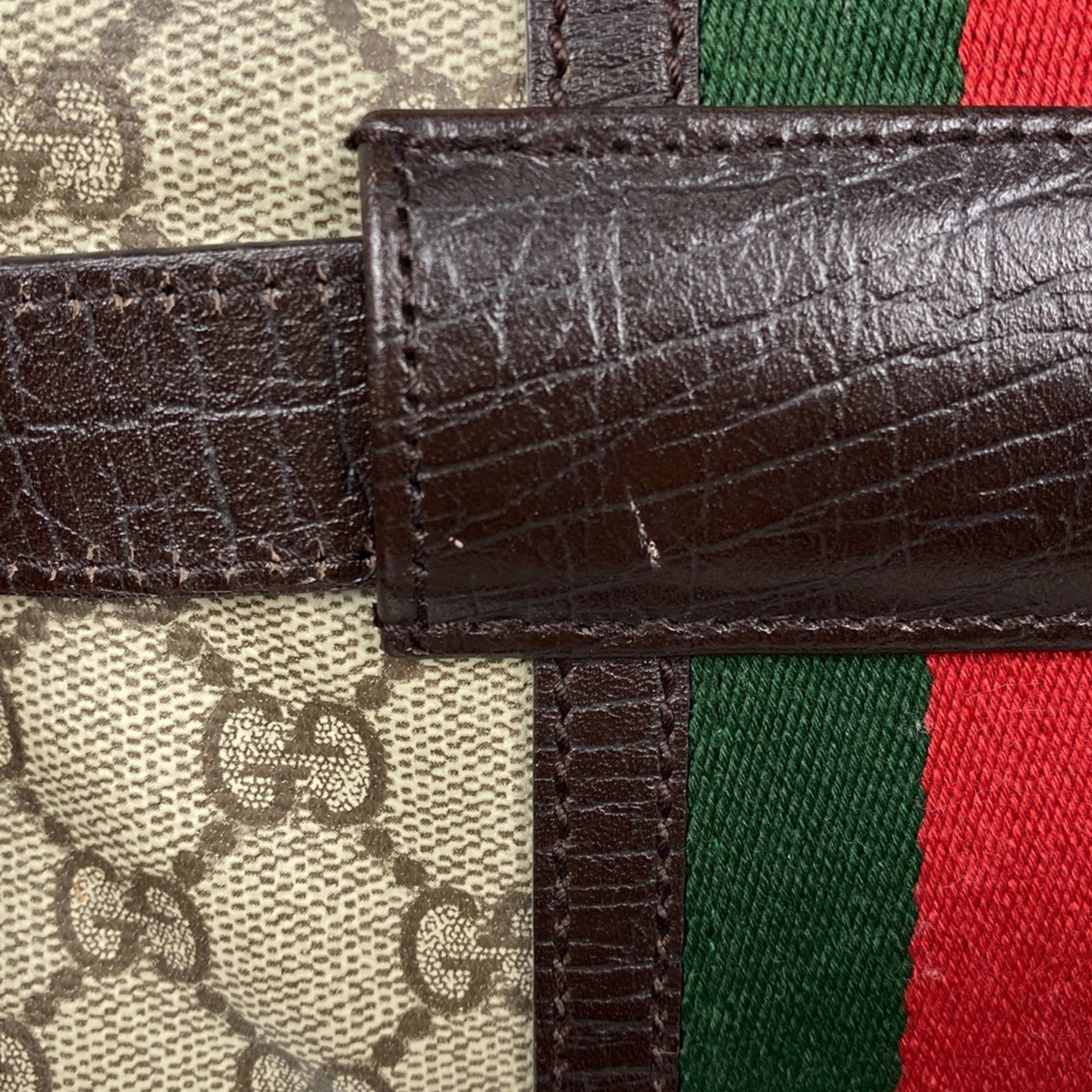 Gucci Brown Coated Canvas Leather Fanny Pack Sling Bag