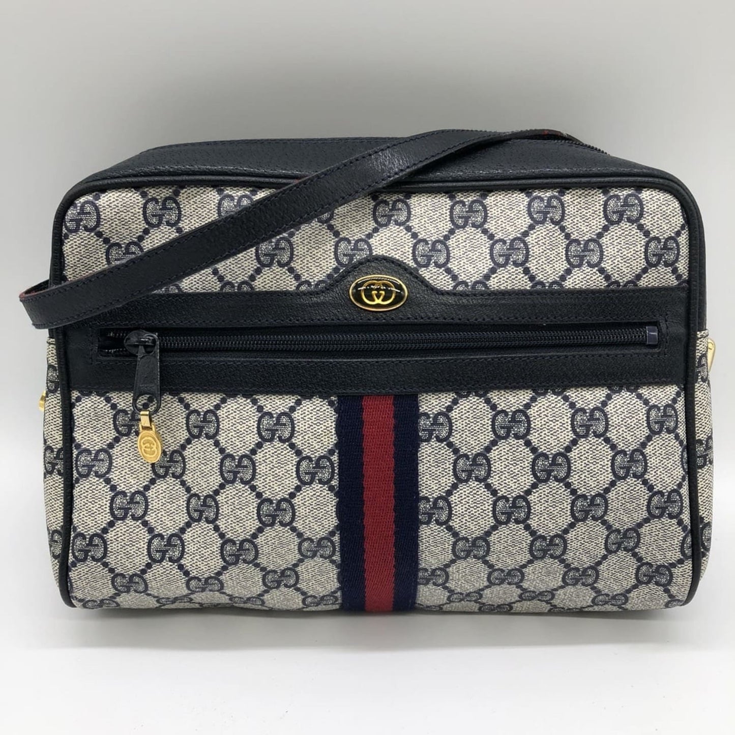 Gucci Navy Gg Supreme Shoulder Bag