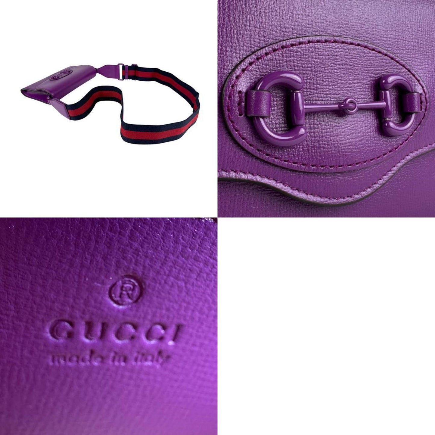 Gucci Purple Leather Shoulder Bag