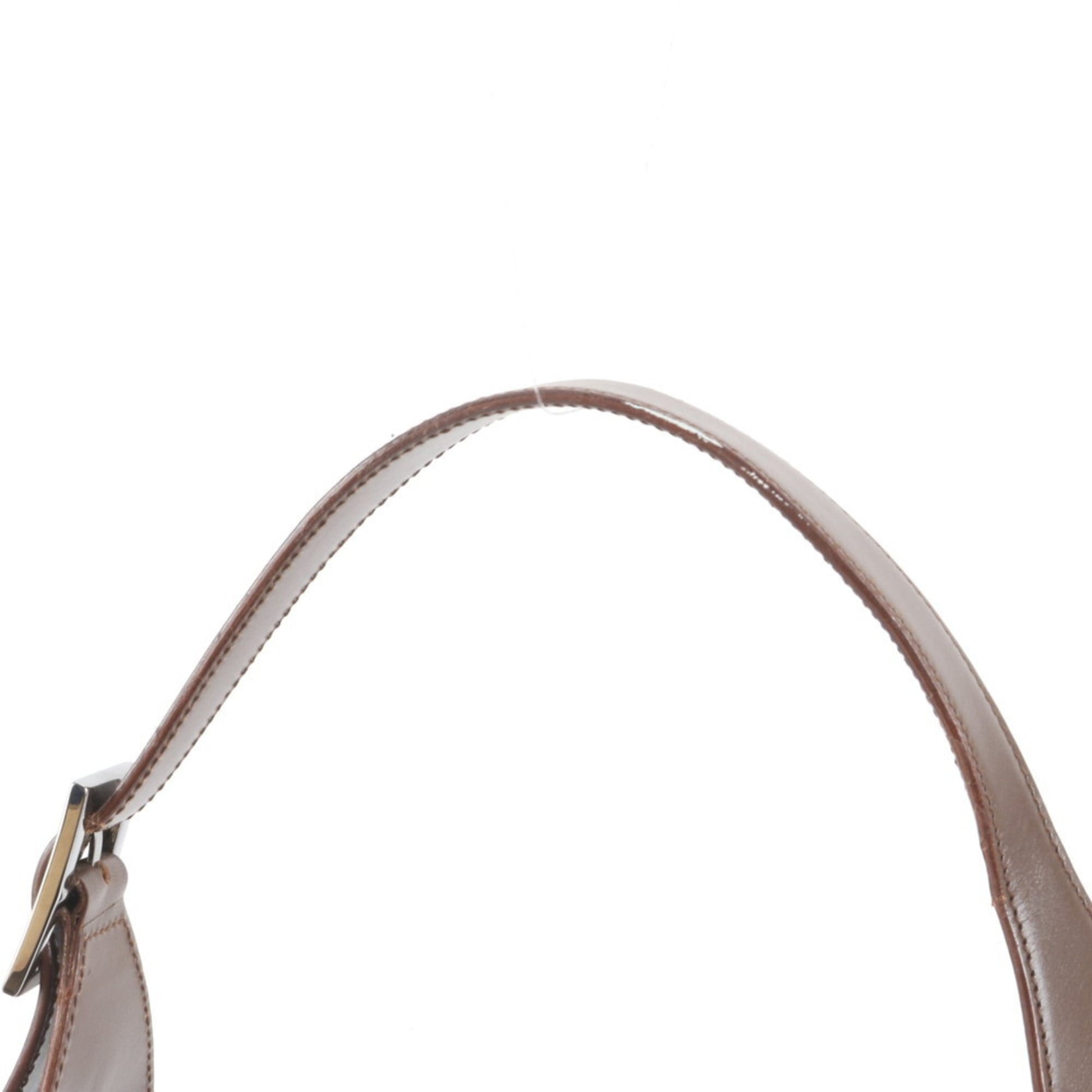Gucci Brown Navy Leather Canvas Handbag Shoulder Bag