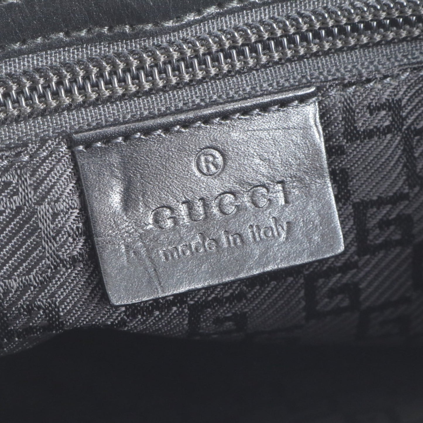 Gucci Black Leather Nylon Shoulder Bag