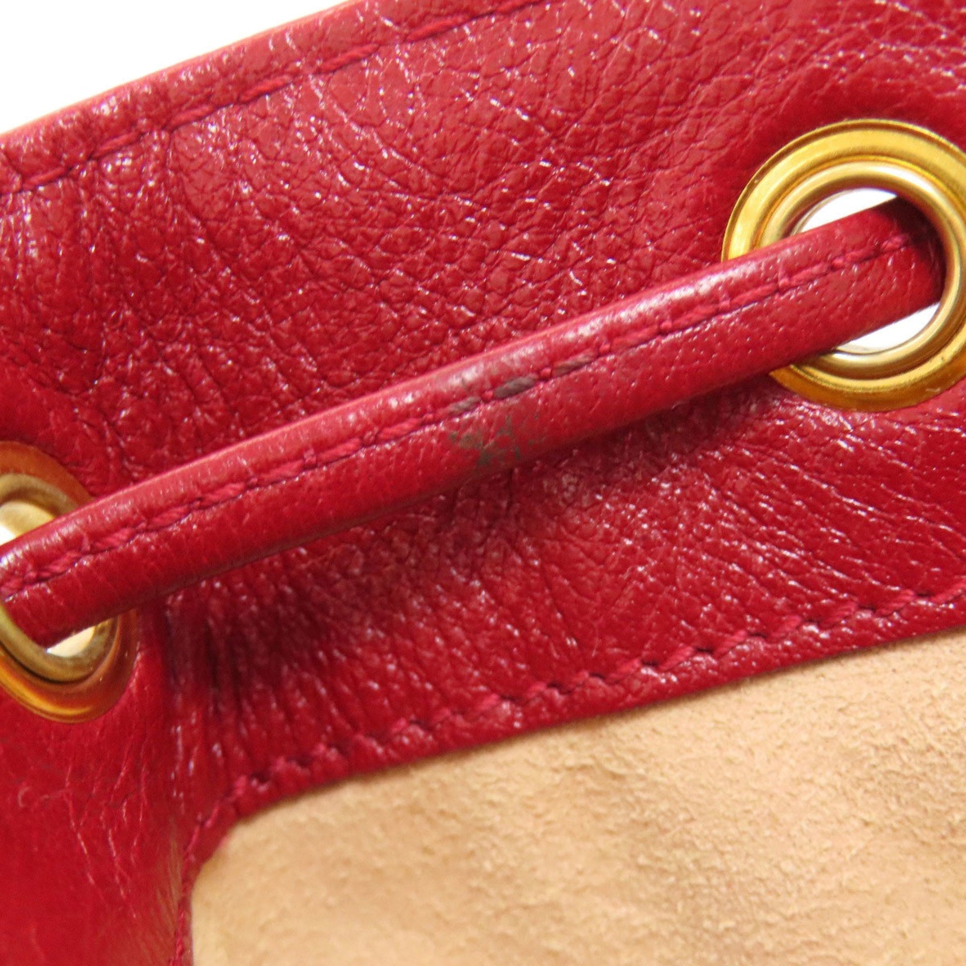 Gucci Red Color Leather Shoulder Bag