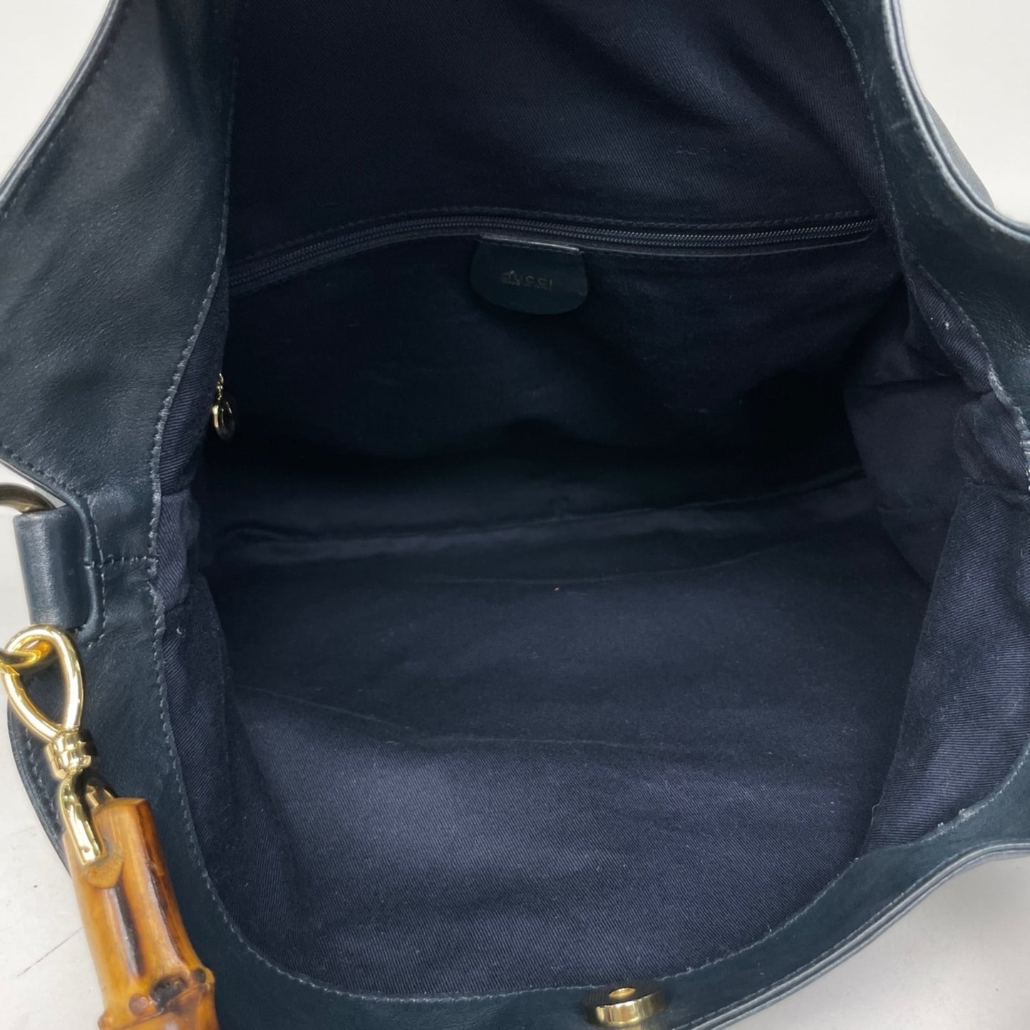Gucci Navy Leather Shoulder Bag