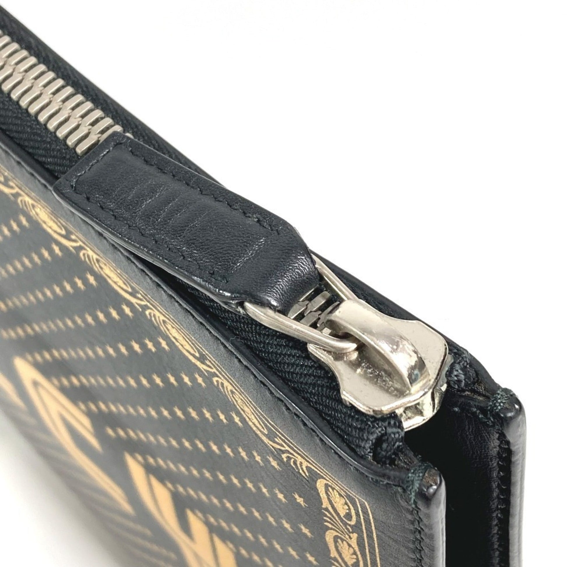 Gucci Black Leather Clutch Bag Pouch