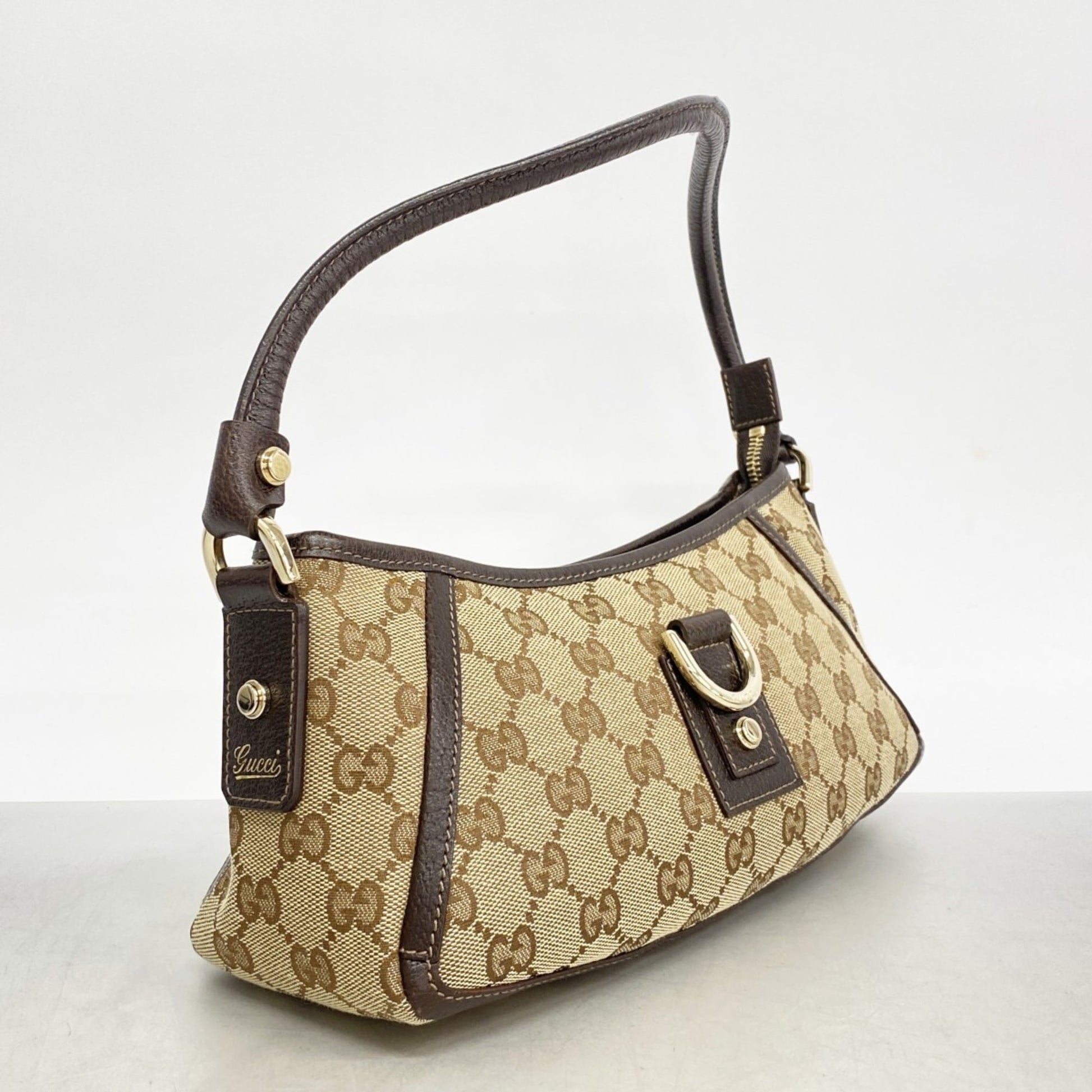 Gucci Beige Canvas Shoulder Bag