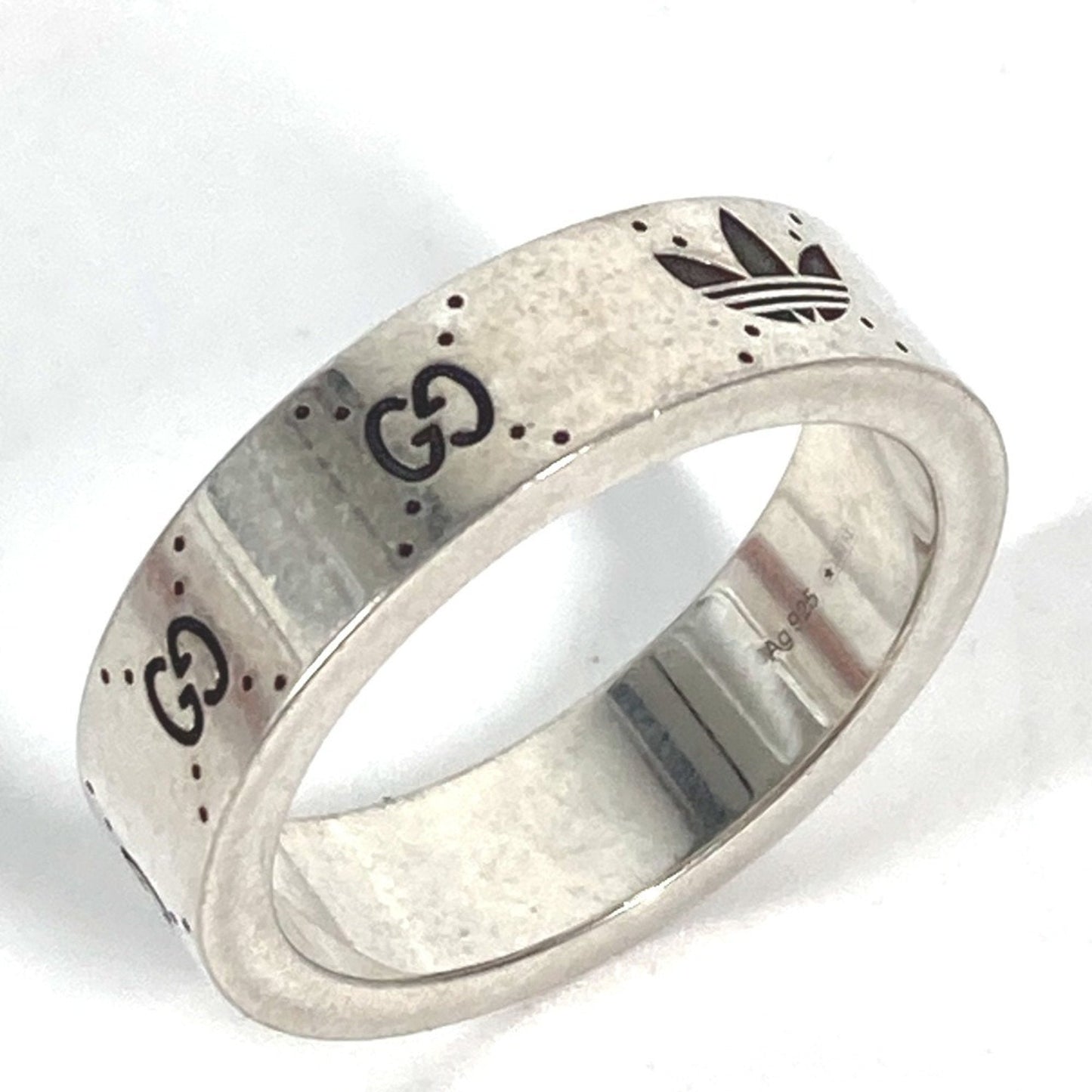 Gucci Silver Black Silver 925 Band Ring