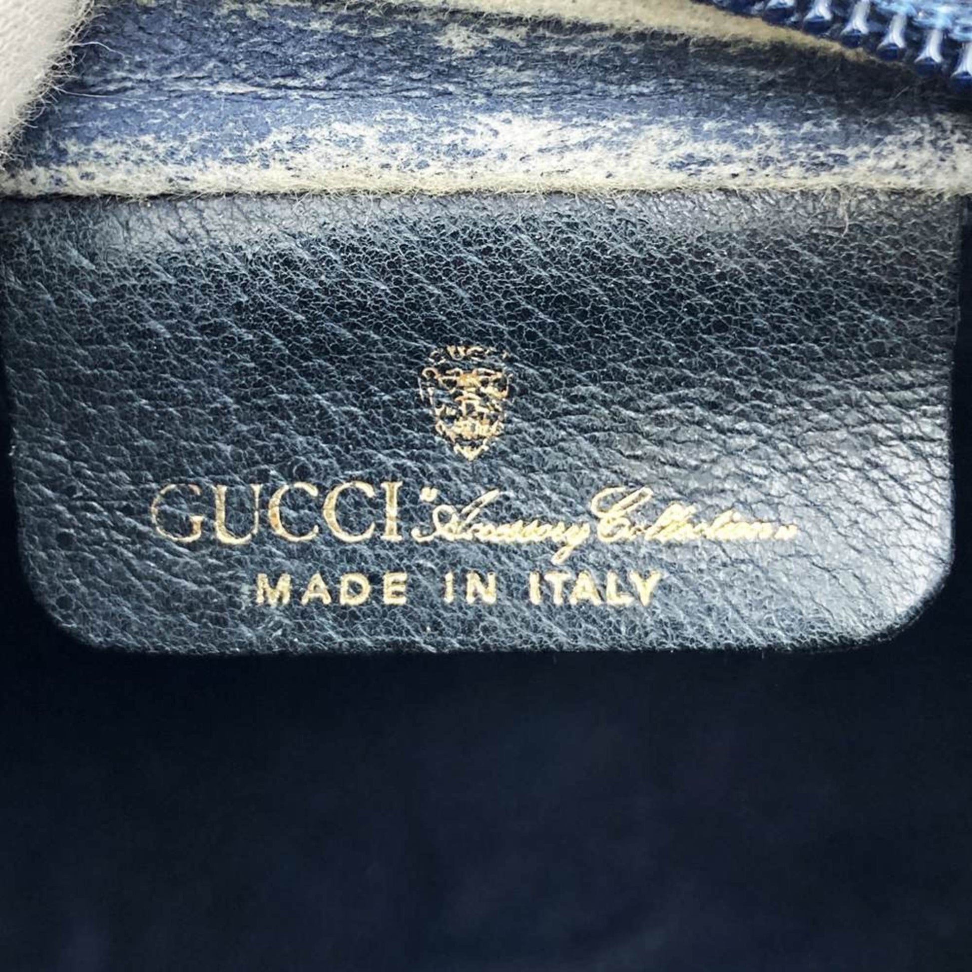 Gucci Navy Gg Supreme Clutch Bag Pouch