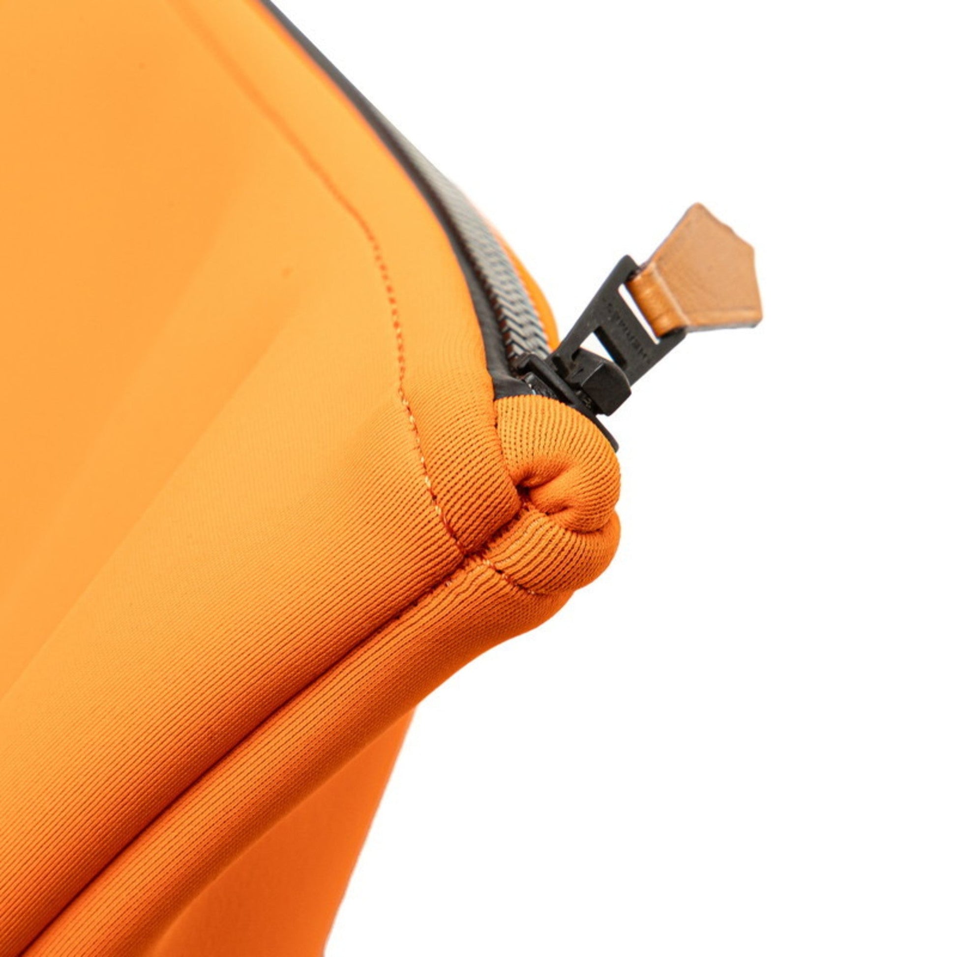 Hermes Polyamide Clutch Bag Pouch Orange
