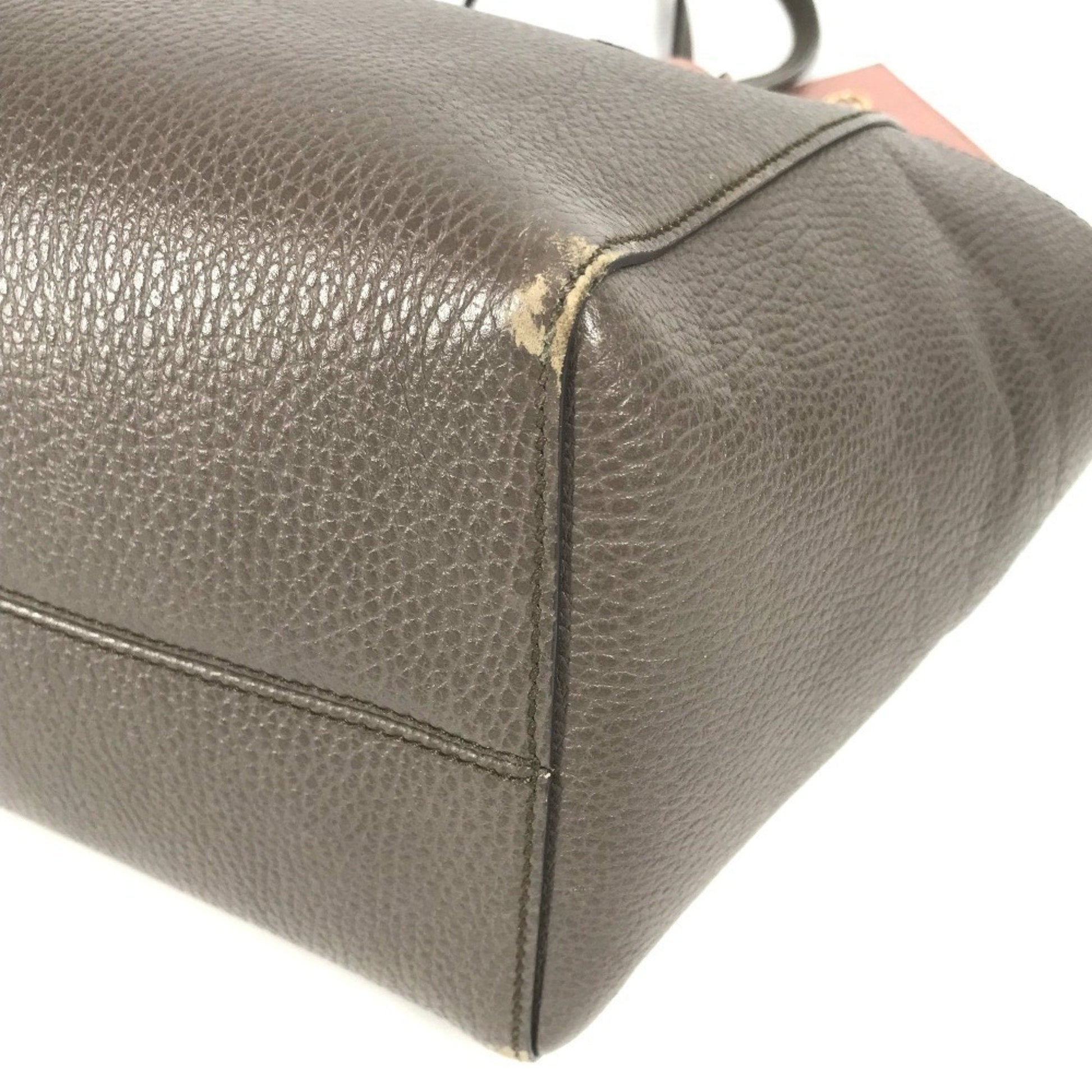 Gucci Gray Pink Leather Shoulder Bag Tote Bag