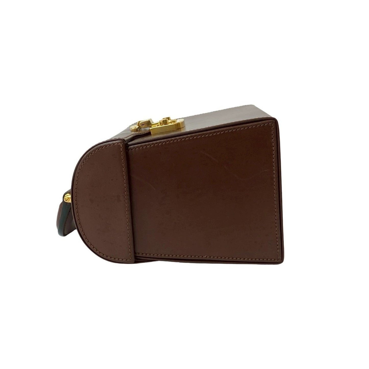 Gucci Brown Leather Handbag Vanity Bag