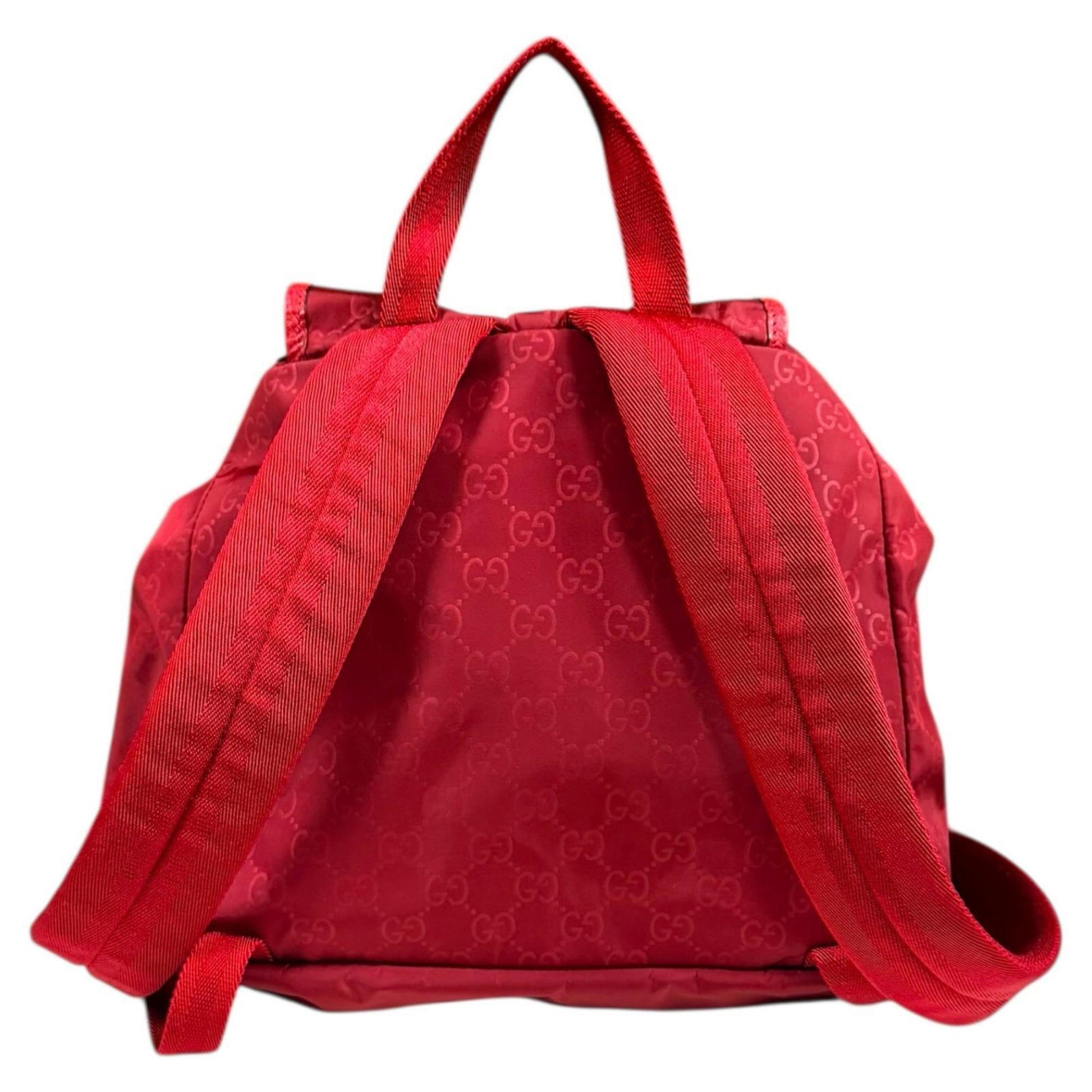 Gucci Red Color Nylon Backpack
