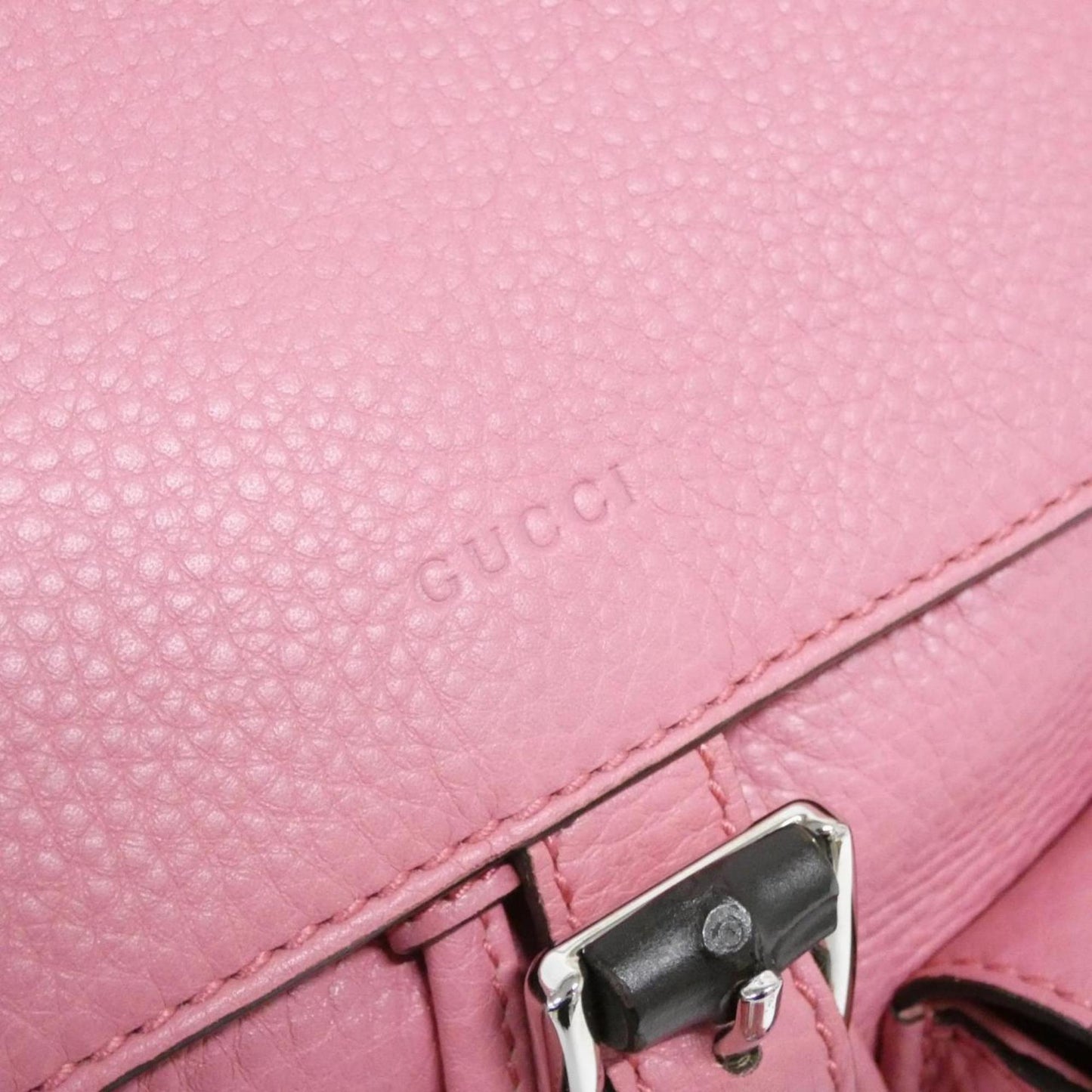 Gucci Silver Leather Backpack