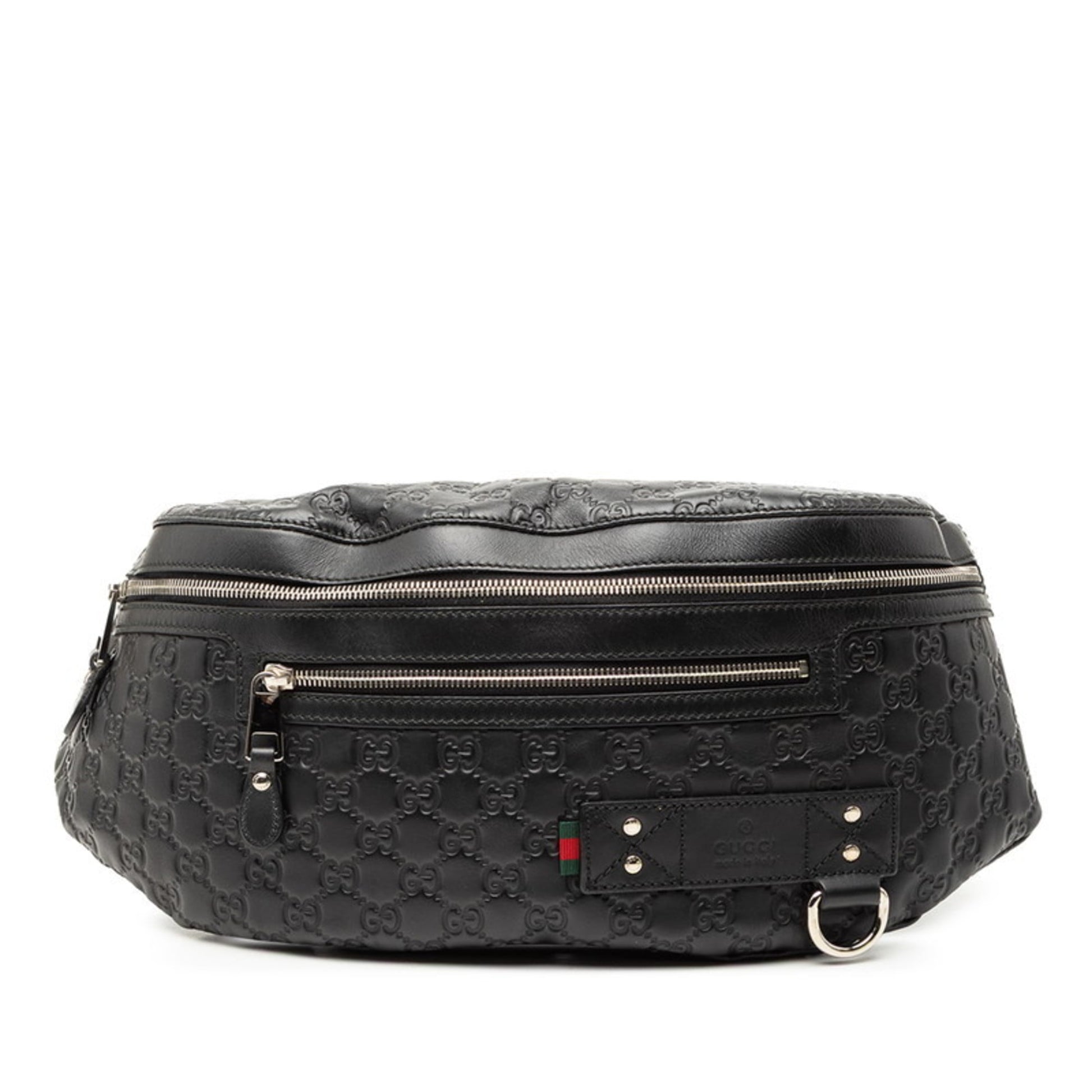 Gucci Guccissima Black Multi-Color Leather Sling Bag