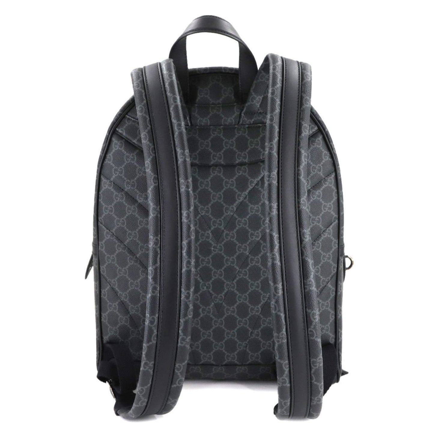 Gucci Black Fabric Leather Backpack