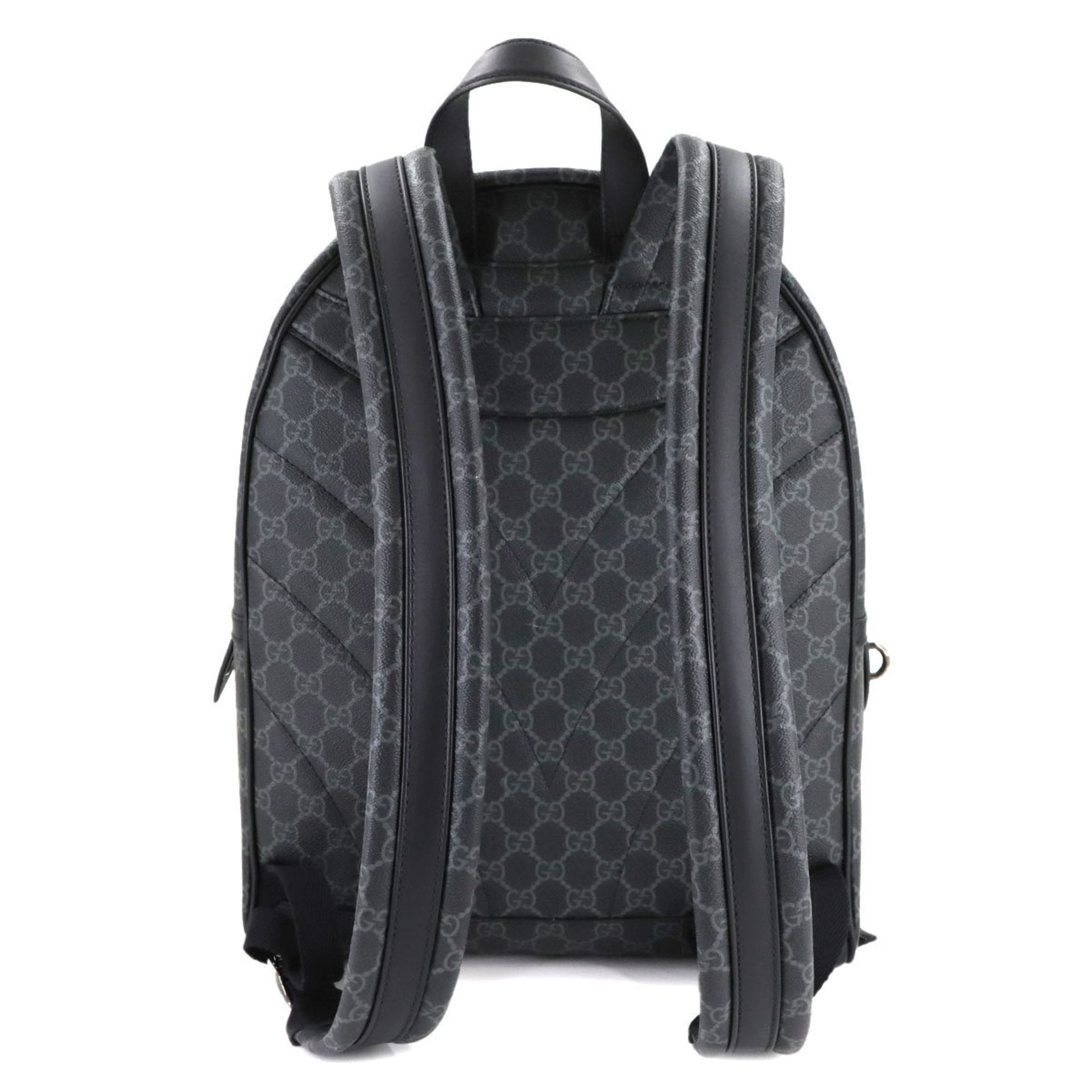 Gucci Black Fabric Leather Backpack