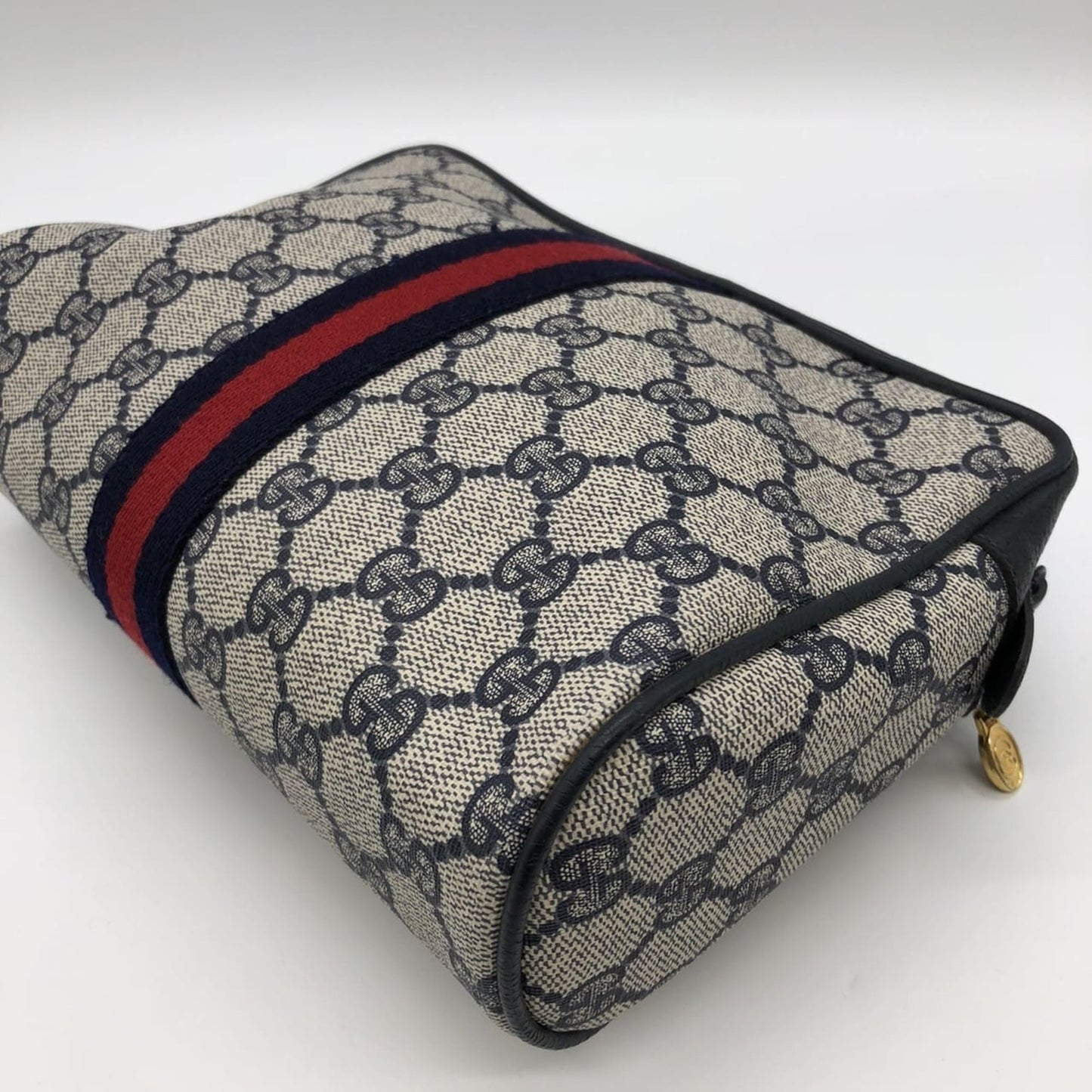 Gucci Navy Gg Supreme Clutch Bag Pouch