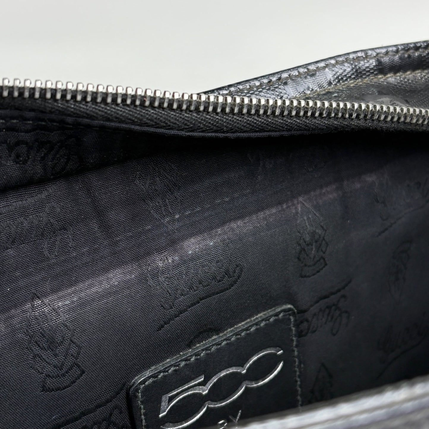 Gucci Black Coated Canvas Leather Shoulder Bag