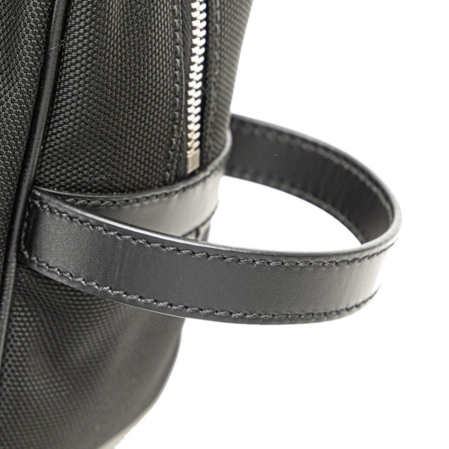 Gucci Sherry Line Black Nylon Leather Clutch Bag