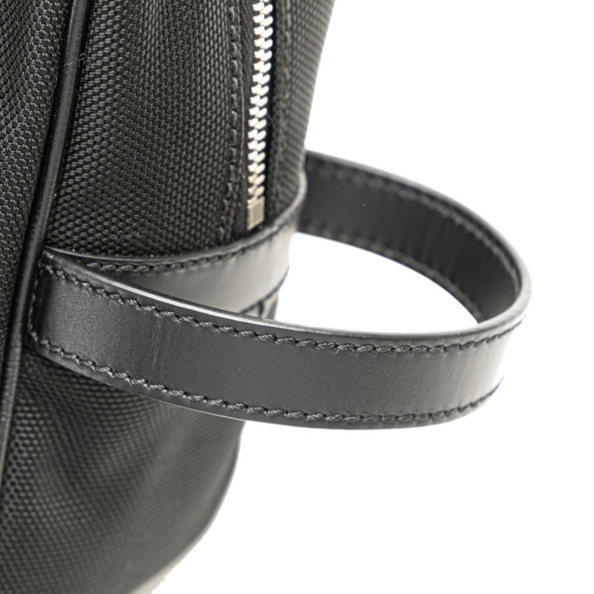 Gucci Sherry Line Black Nylon Leather Clutch Bag
