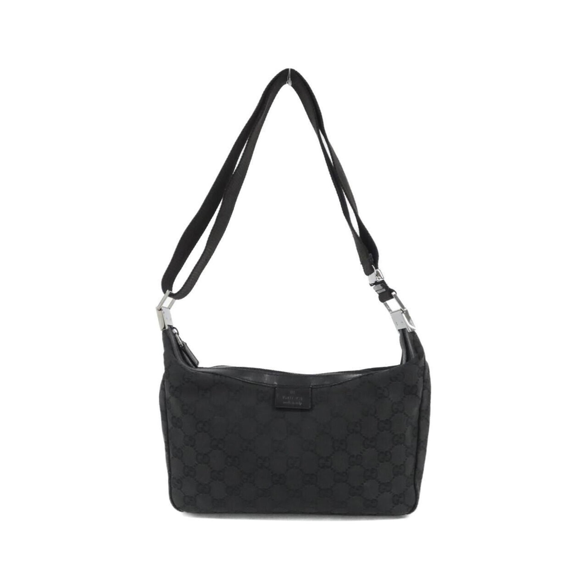 Gucci Gg Canvas Black Gg Canvas Shoulder Bag