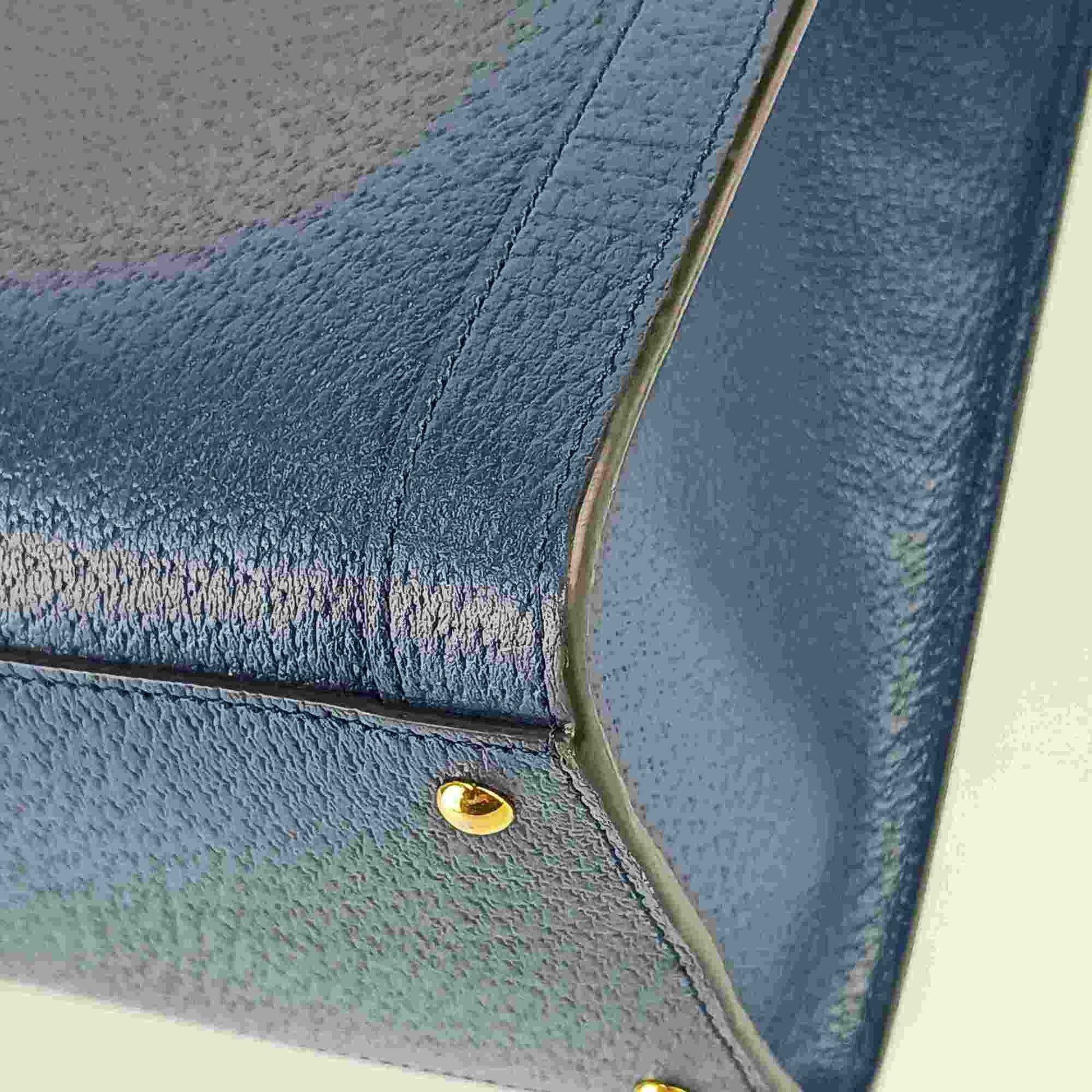 Gucci Royal Blue Leather Handbag Shoulder Bag Tote Bag