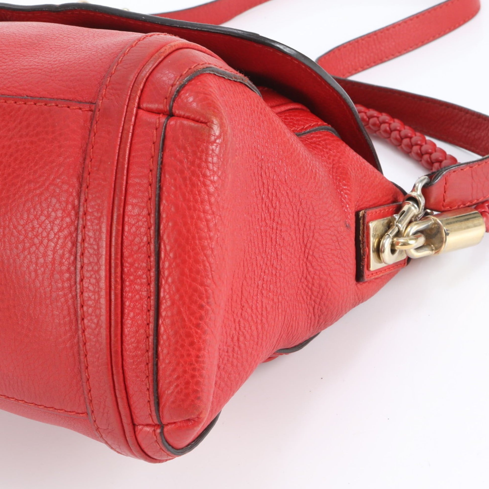 Gucci Red Color Leather Shoulder Bag