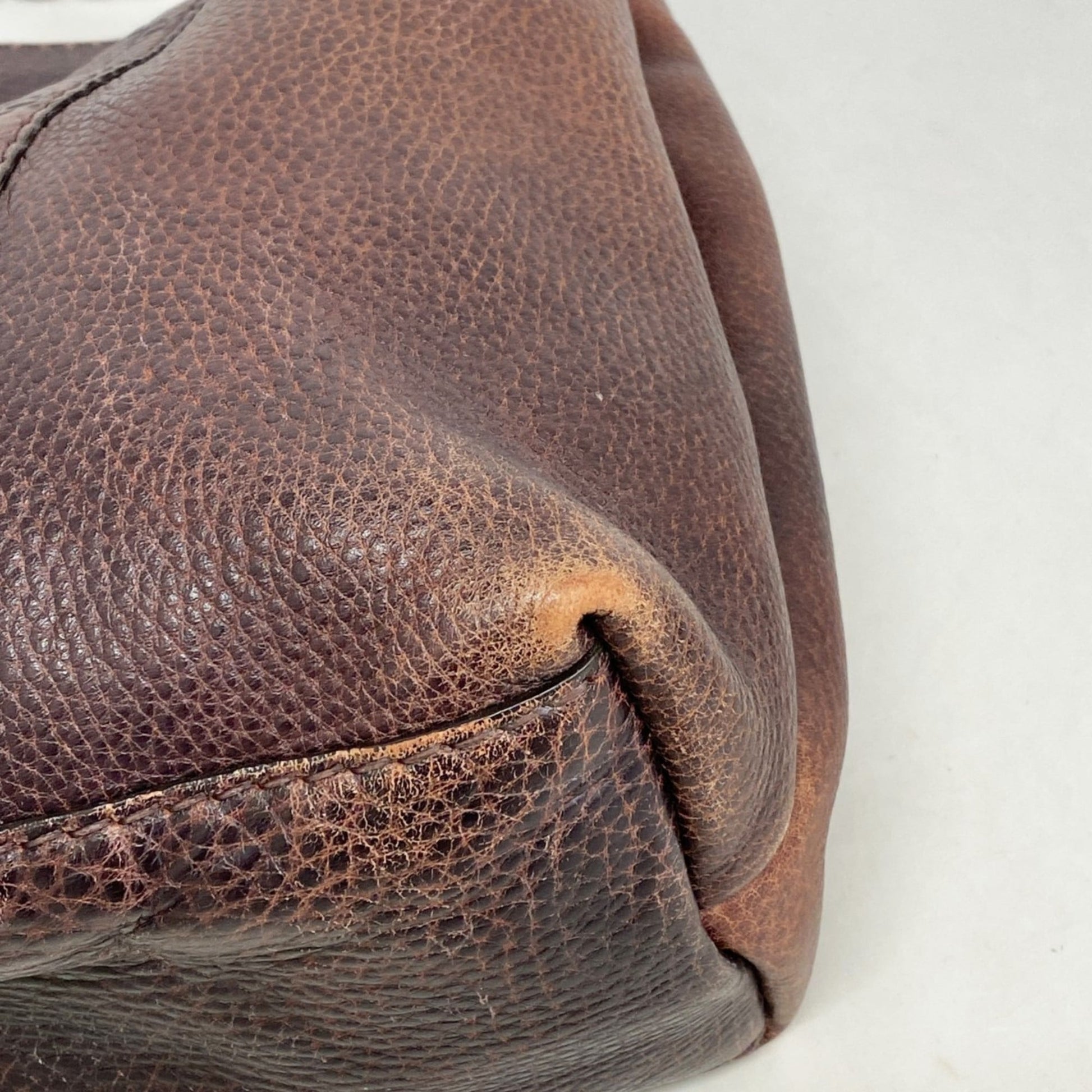 Gucci Brown Leather Tote Bag