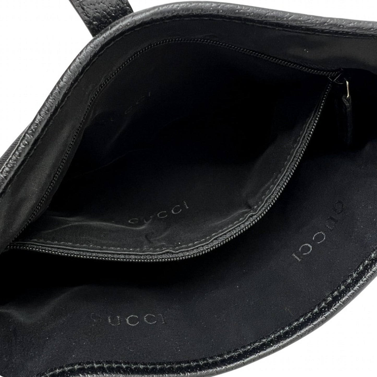 Gucci Black Canvas Leather Handbag