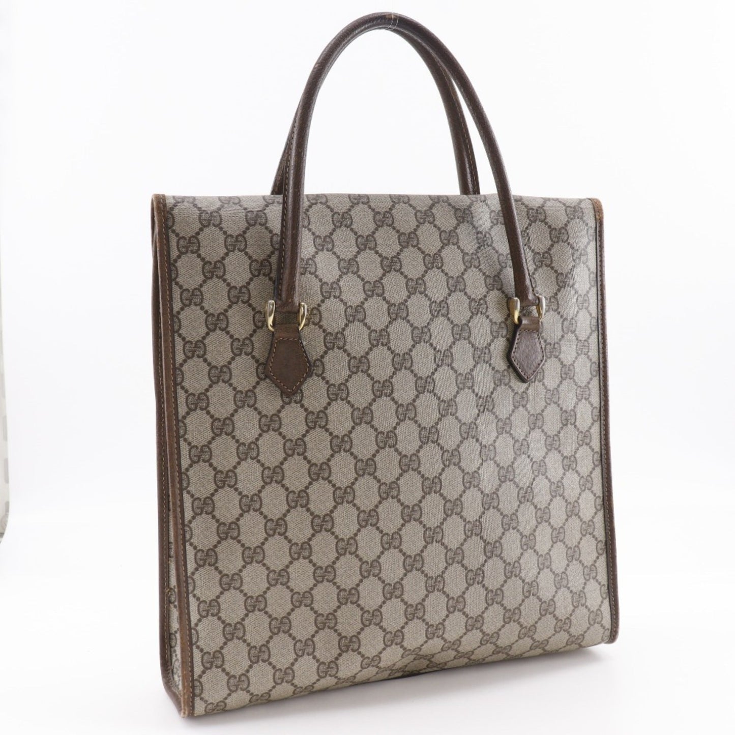 Gucci Sherry Line Brown Pvc Handbag