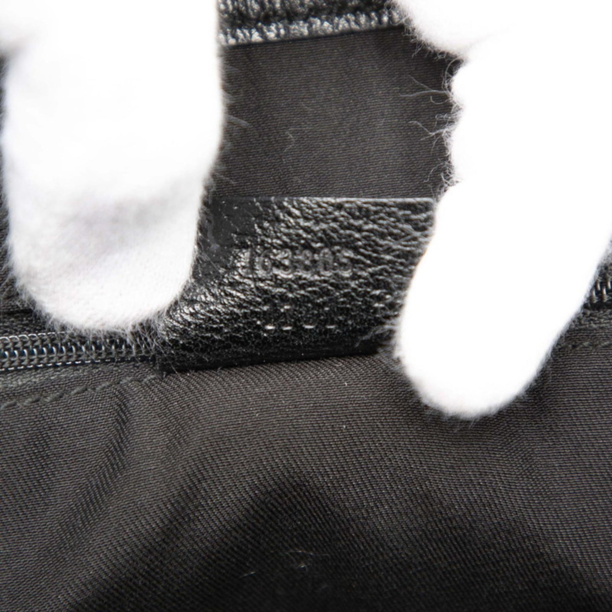 Gucci Black Canvas Leather Shoulder Bag Tote Bag