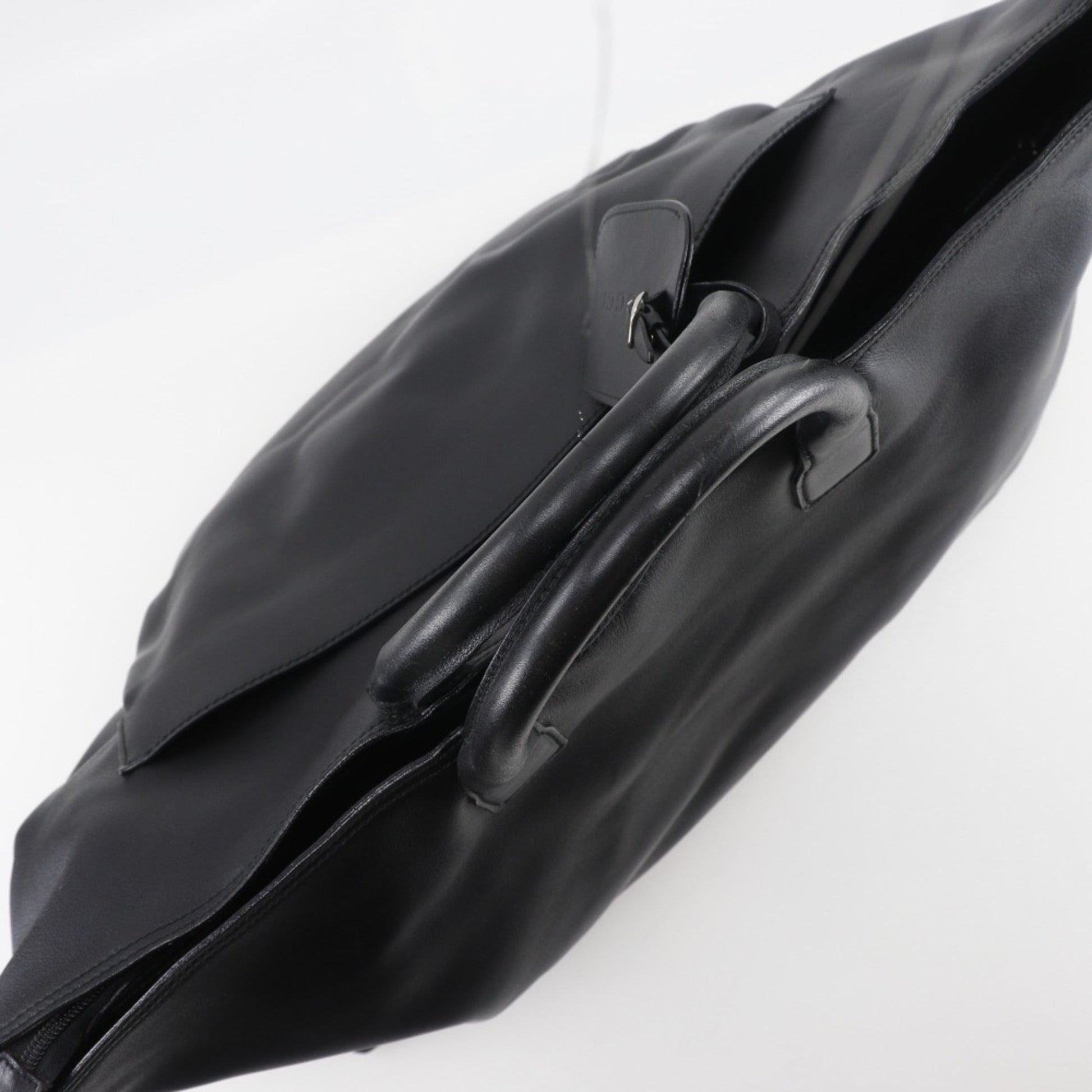Gucci Black Leather Boston Bag