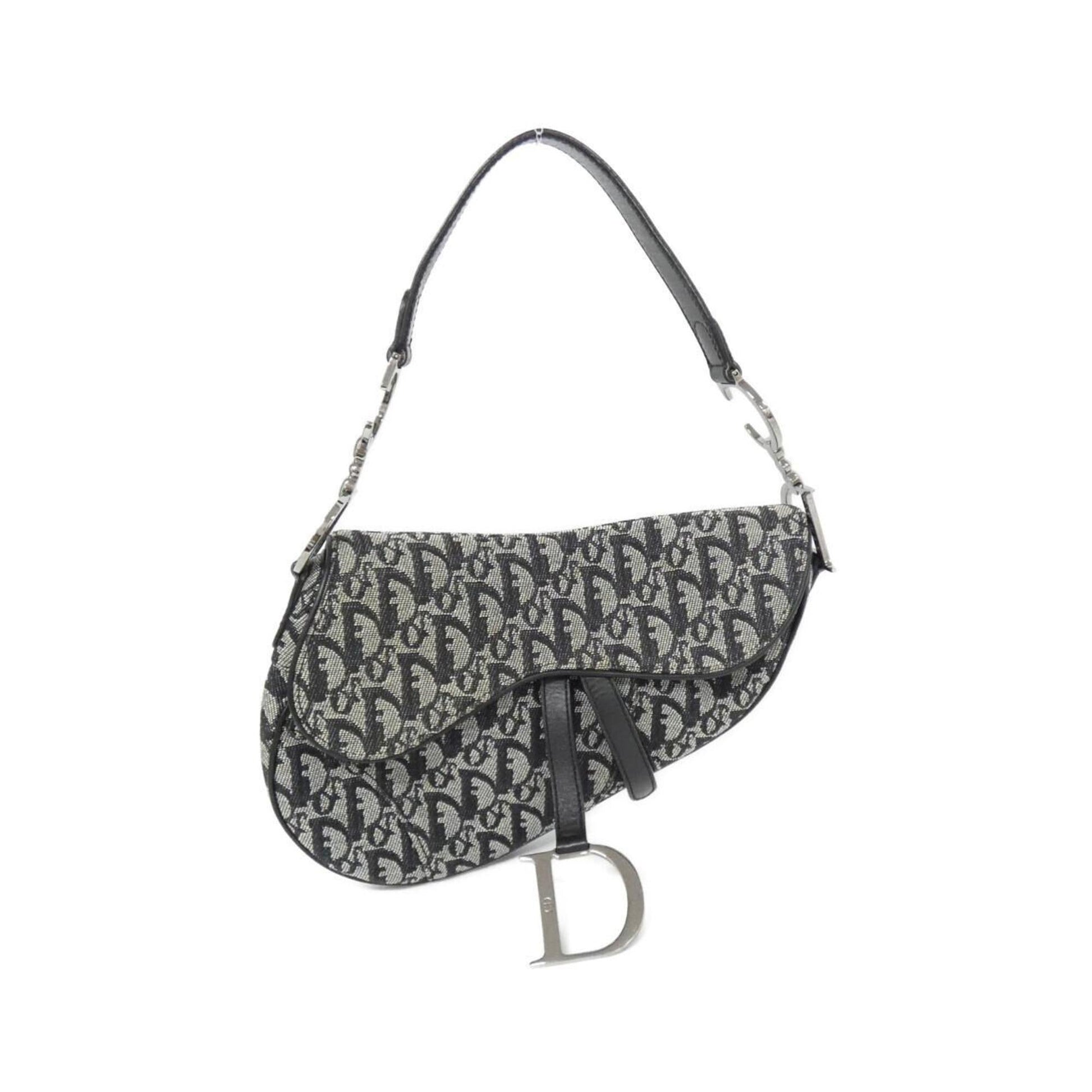 Dior Handbag Christian Shoulder Bag 5 Canvas Black