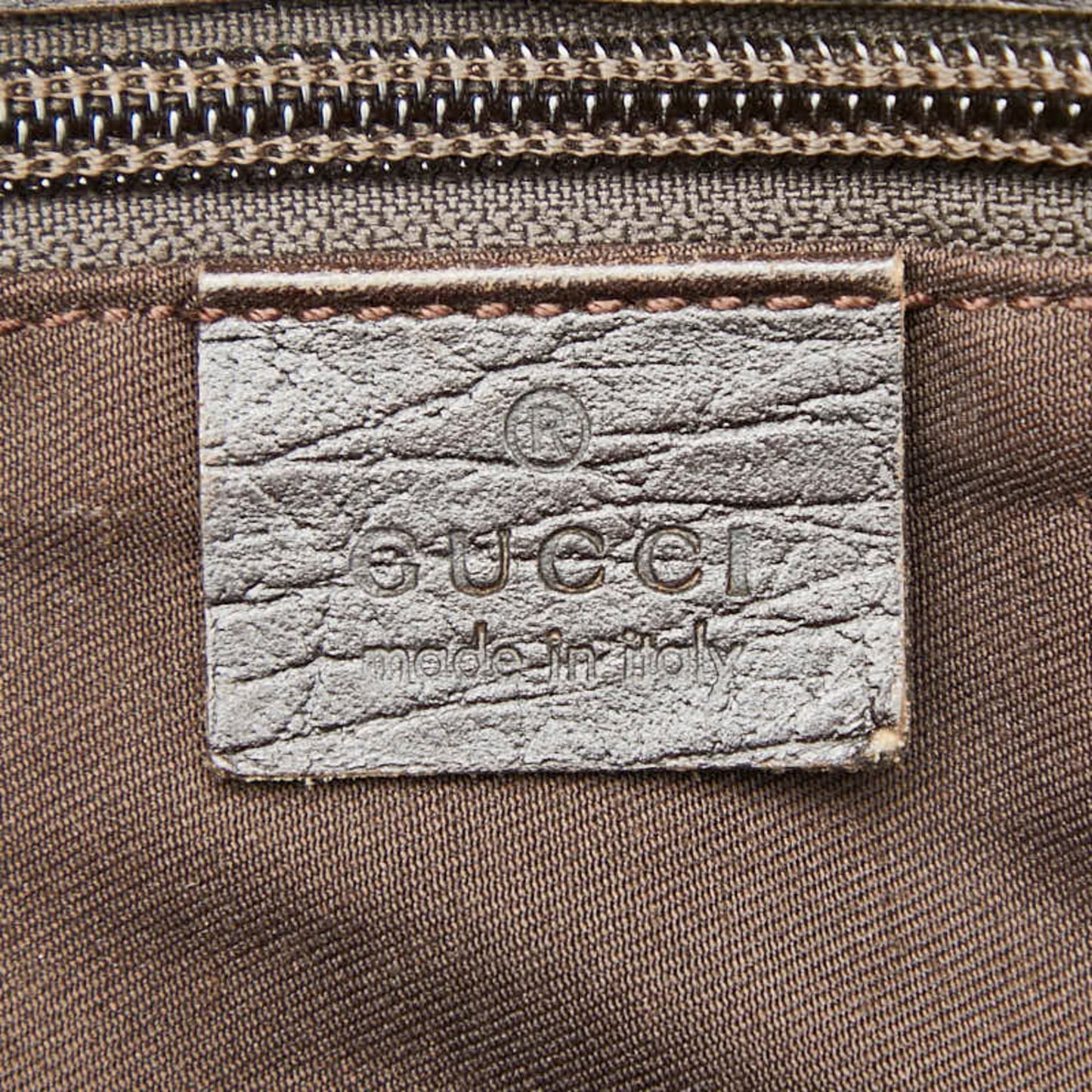 Gucci Beige Brown Pvc Leather Handbag Tote Bag