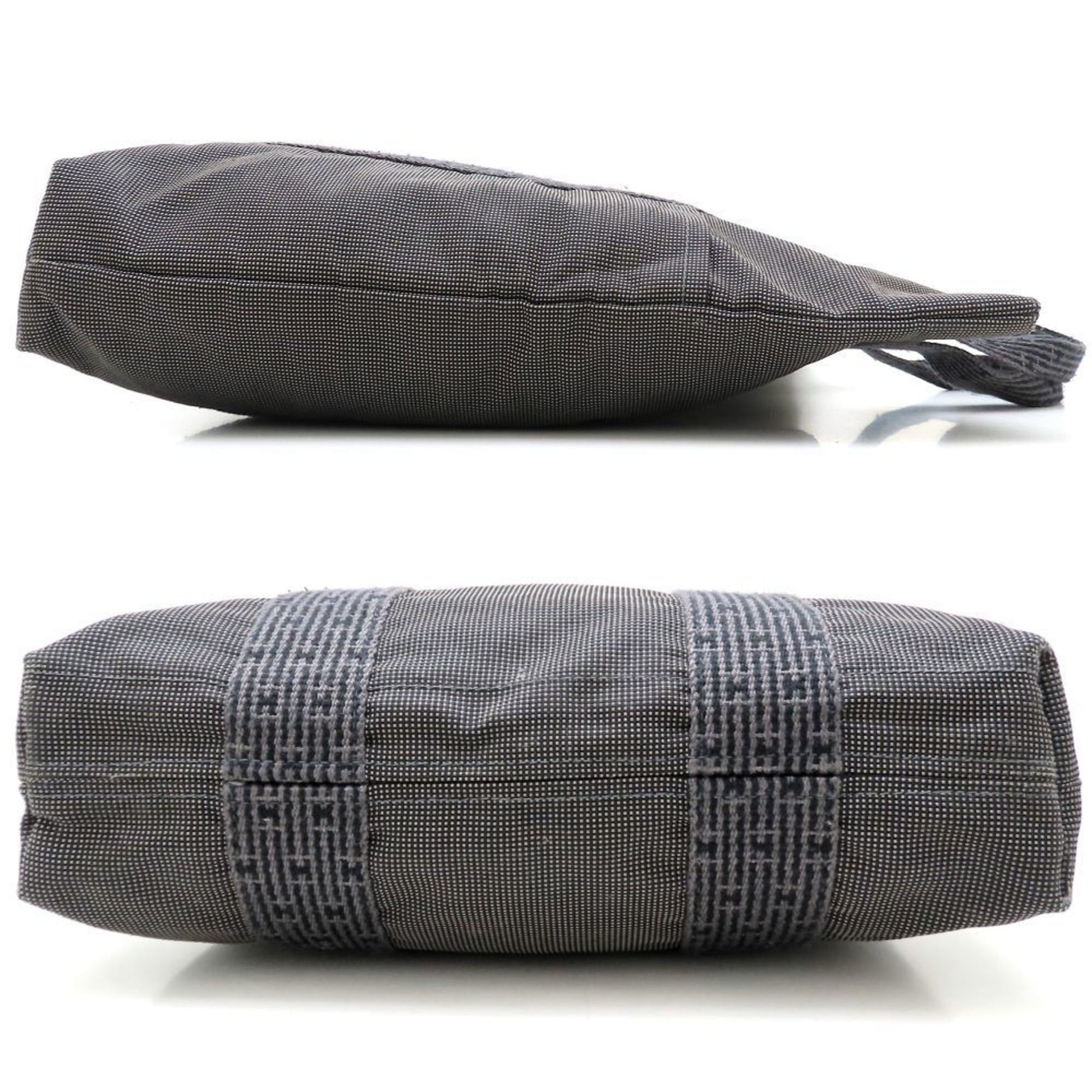 Hermes Tote Bag Canvas Nylon Gray Tote Bag 2