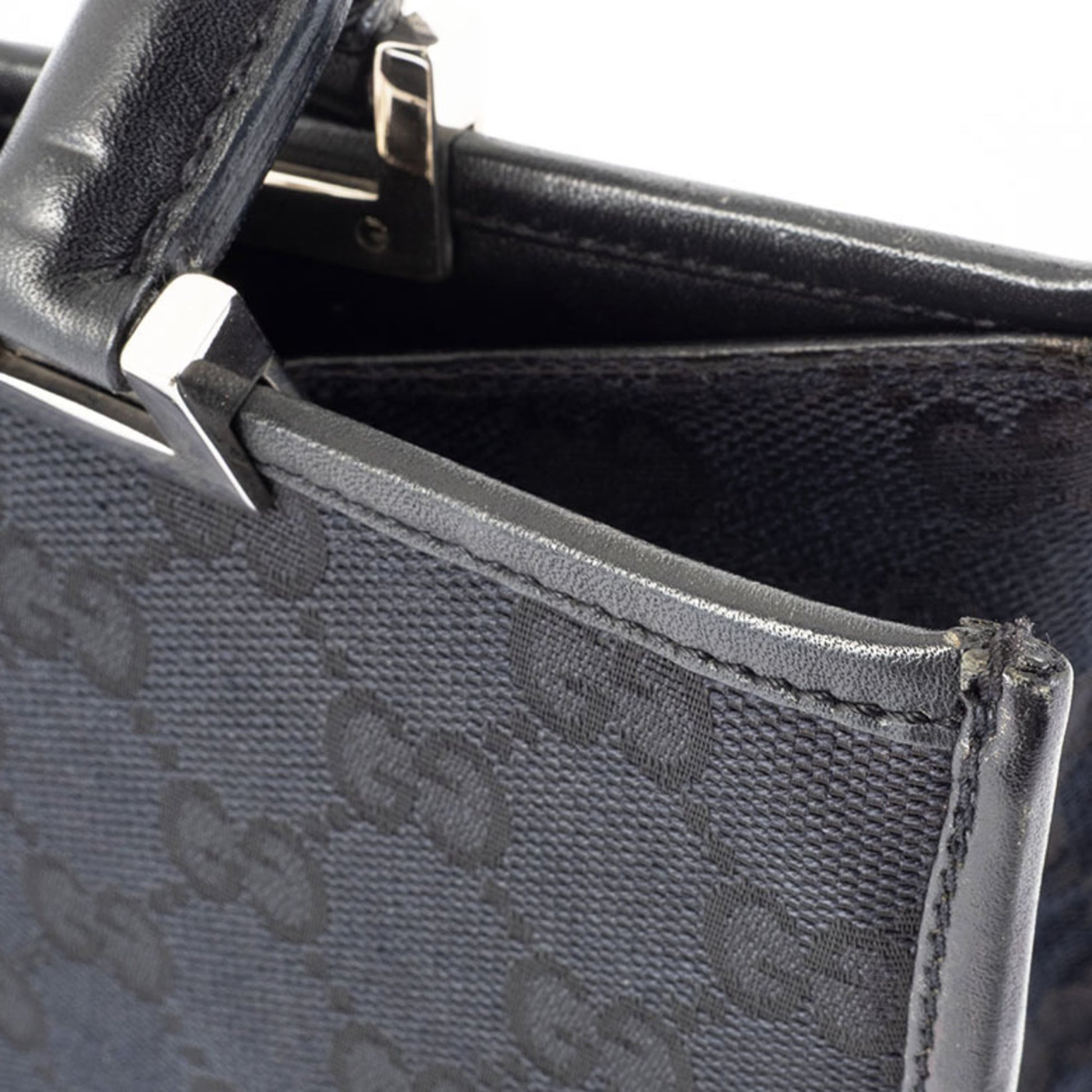 Gucci Black Gg Canvas Tote Bag