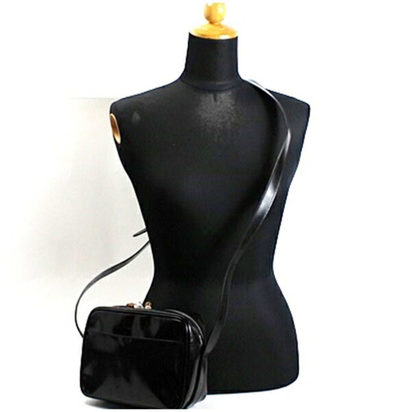 Gucci Black Gray Leather Shoulder Bag