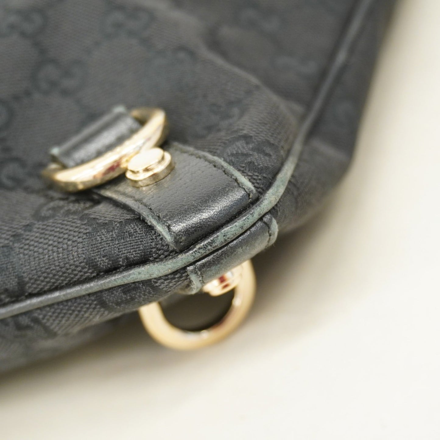 Gucci Black Canvas Shoulder Bag